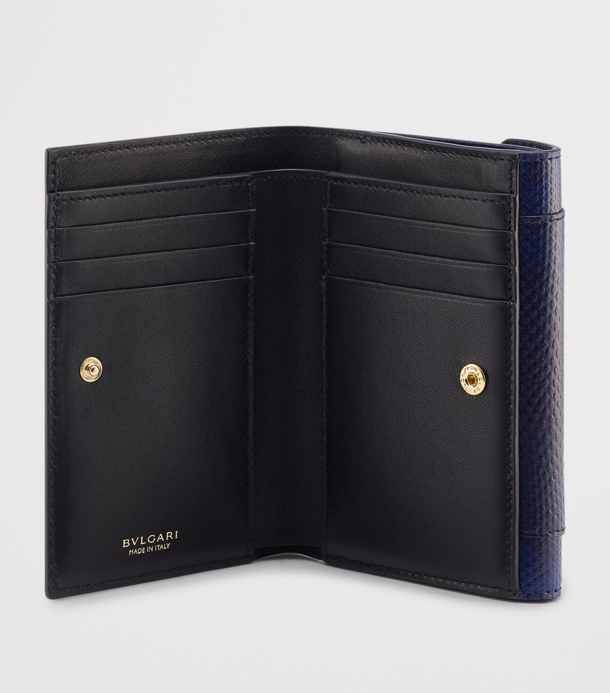 Large Karung Leather Serpenti Forever Wallet BLUE Image 3