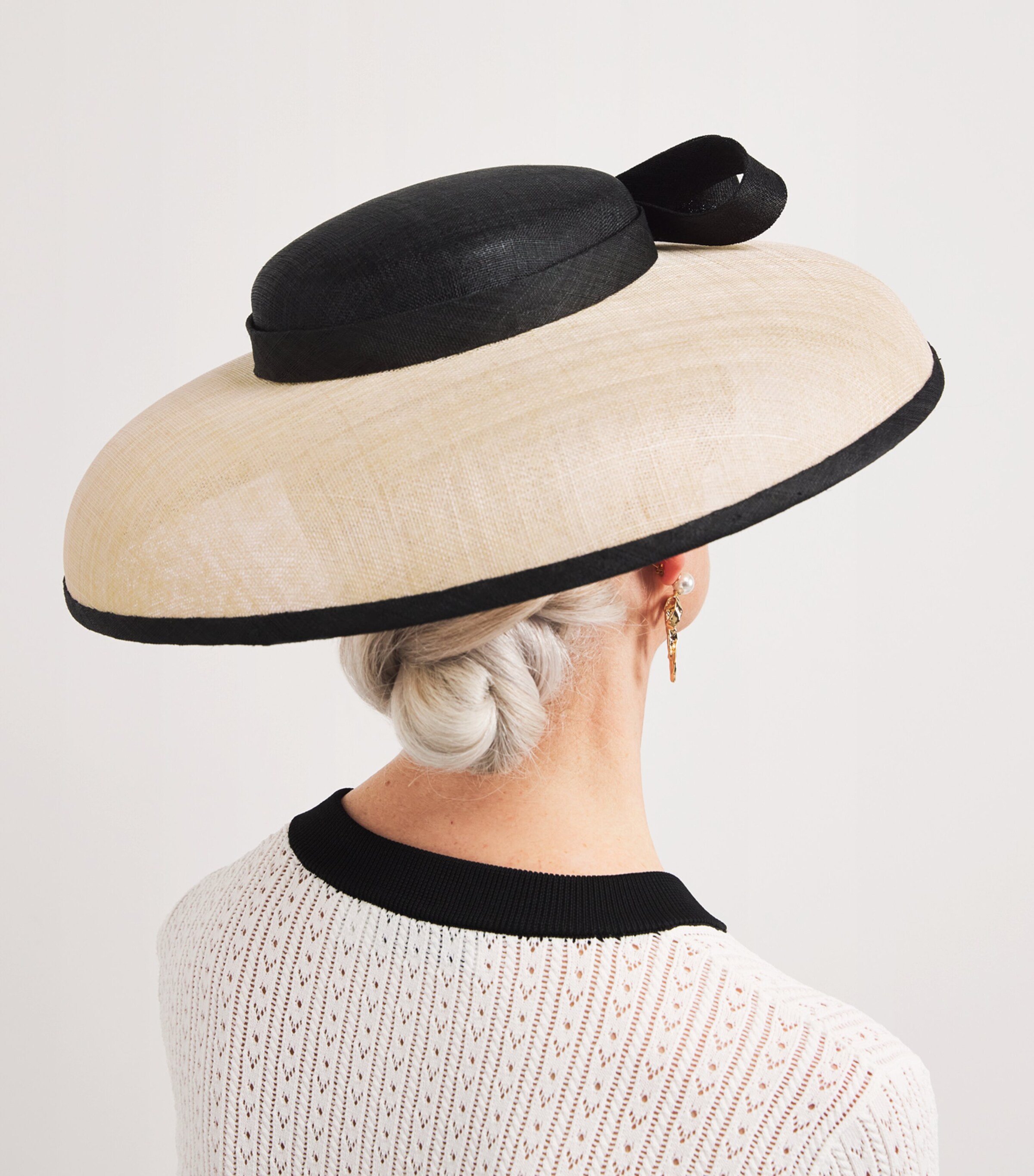 Rachel Trevor-Morgan Bow-Detail Hat Natural/black Image 4