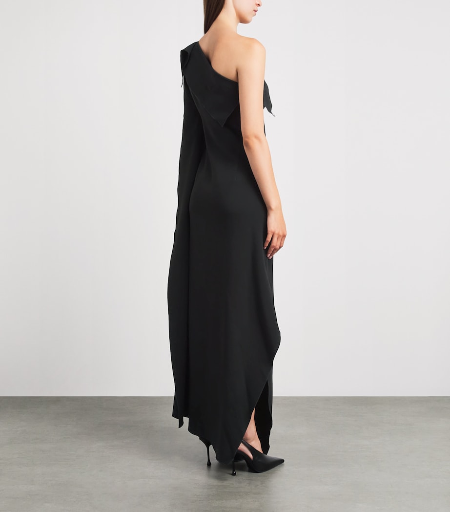 FFORME Womens Asymmetric Andie Maxi Dress Black Image 4