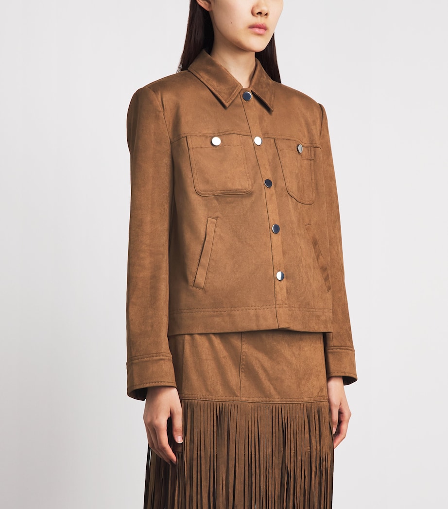 Toccin Womens Faux Suede Isayla Shacket Cedar Image 4