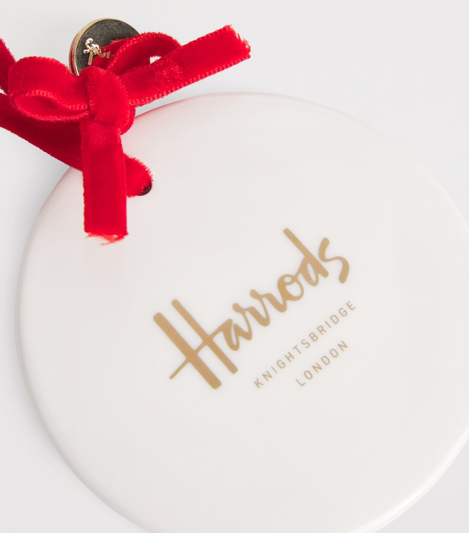 Harrods Ceramic Rocking Horse Flat Bauble Image 2