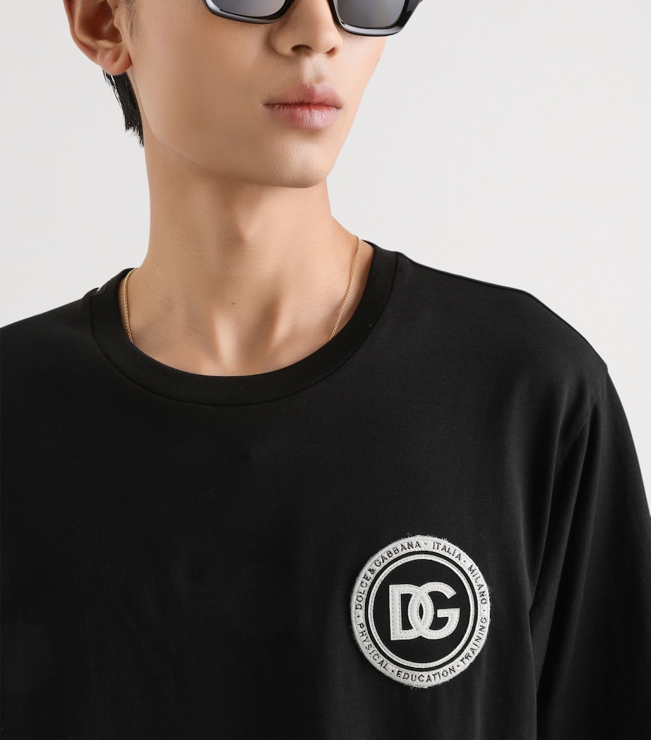 Cotton Logo Patch T-Shirt N0000-BLACK Image 2