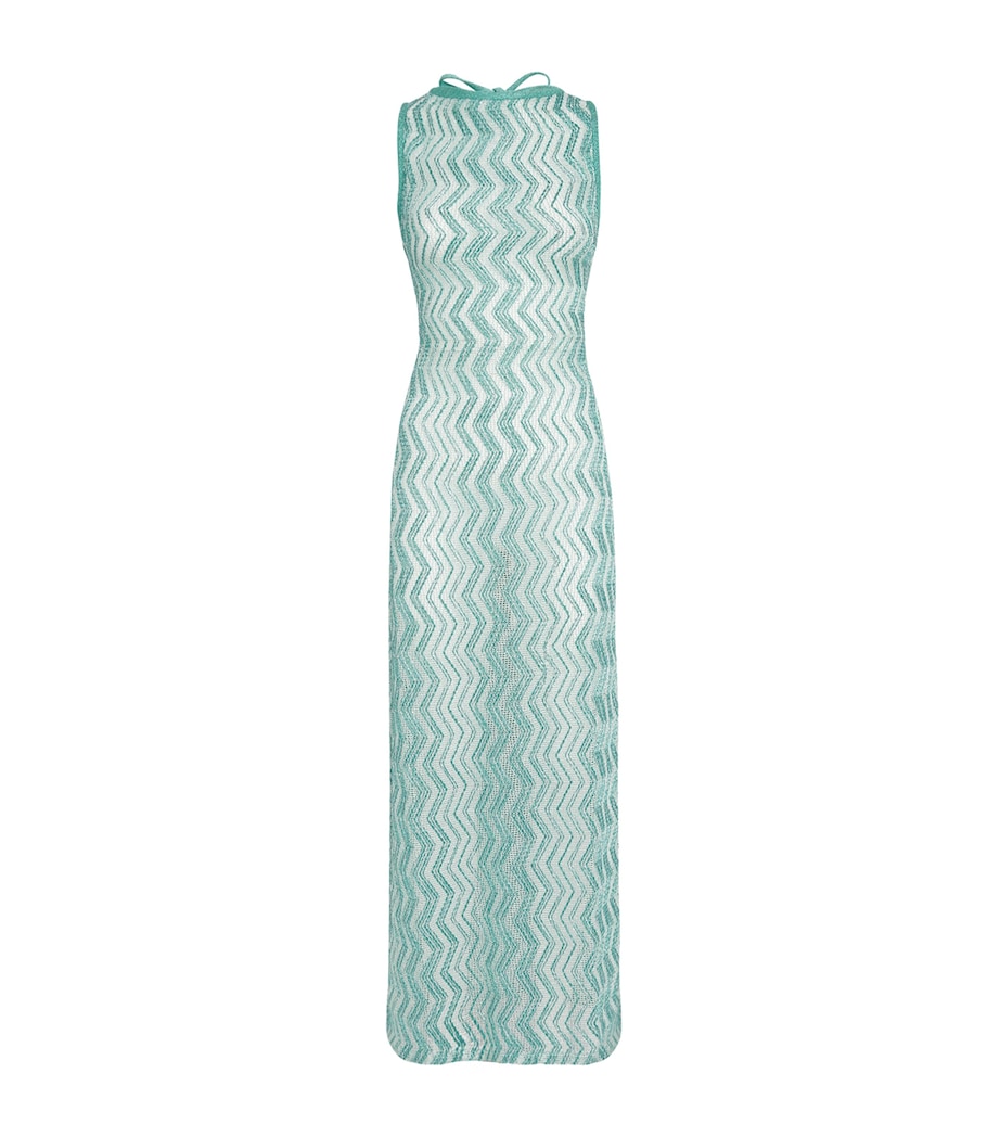 Zigzag Maxi Dress S72PH AQUAMARINE Image 1