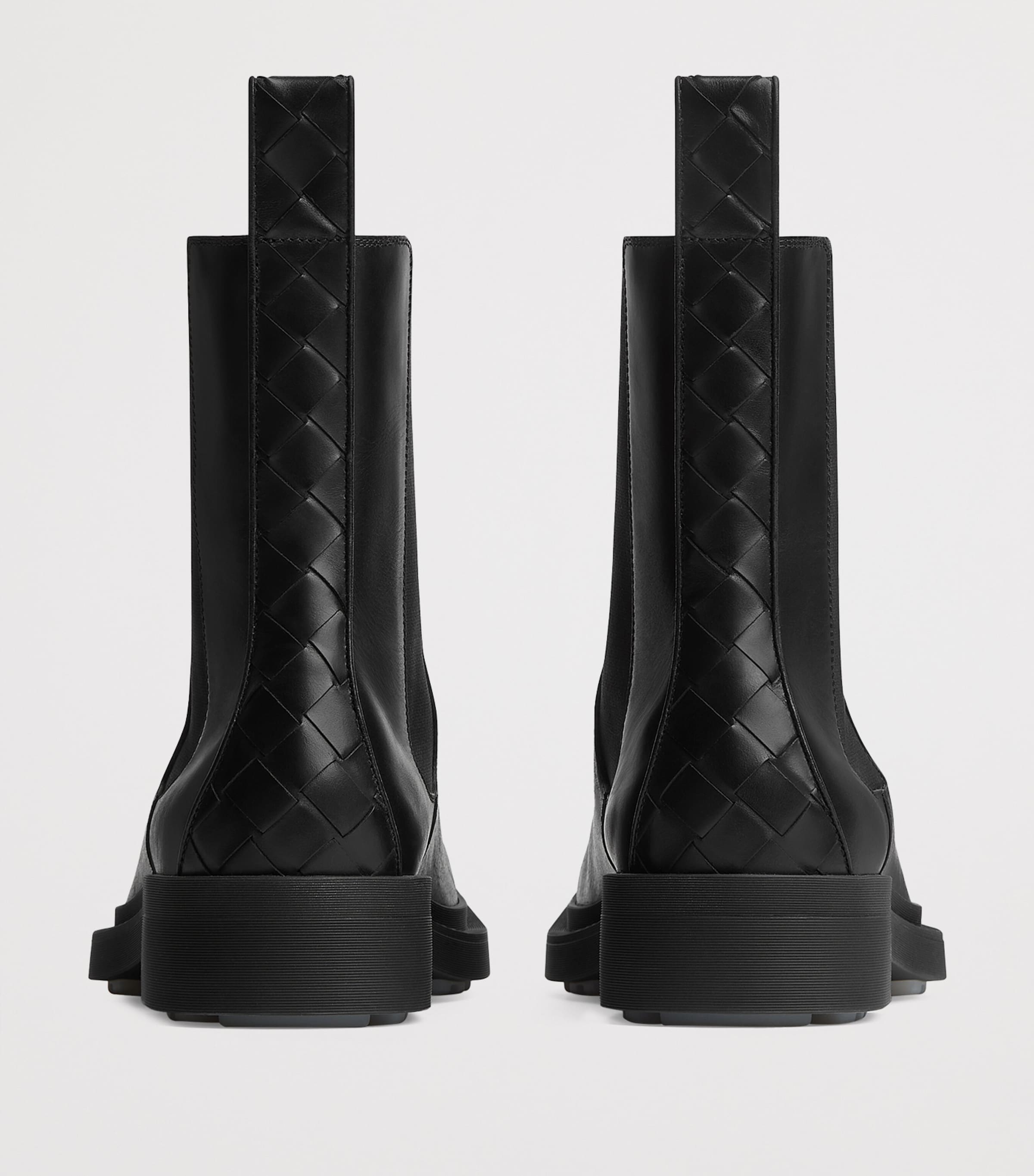 Leather Intrecciato-Detail Ben Chelsea Boots 1000 Image 4