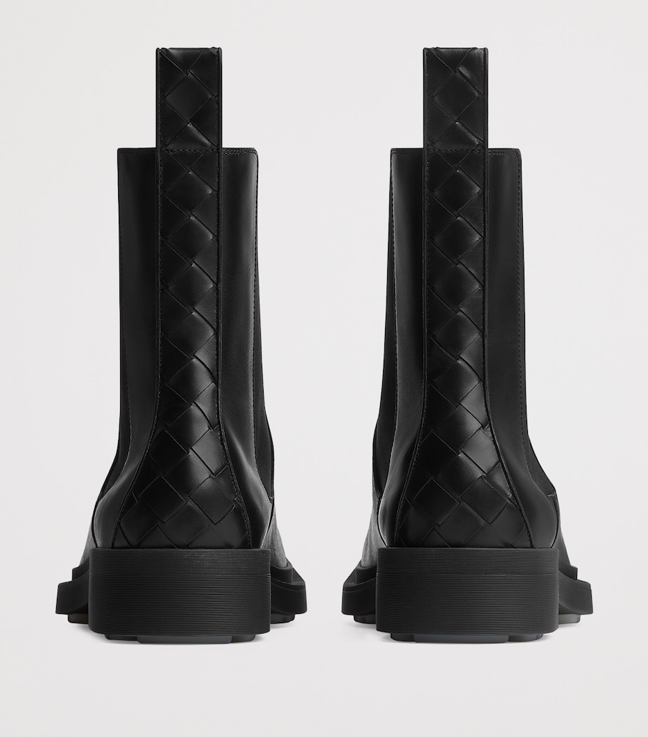Leather Intrecciato-Detail Ben Chelsea Boots 1000 Image 4