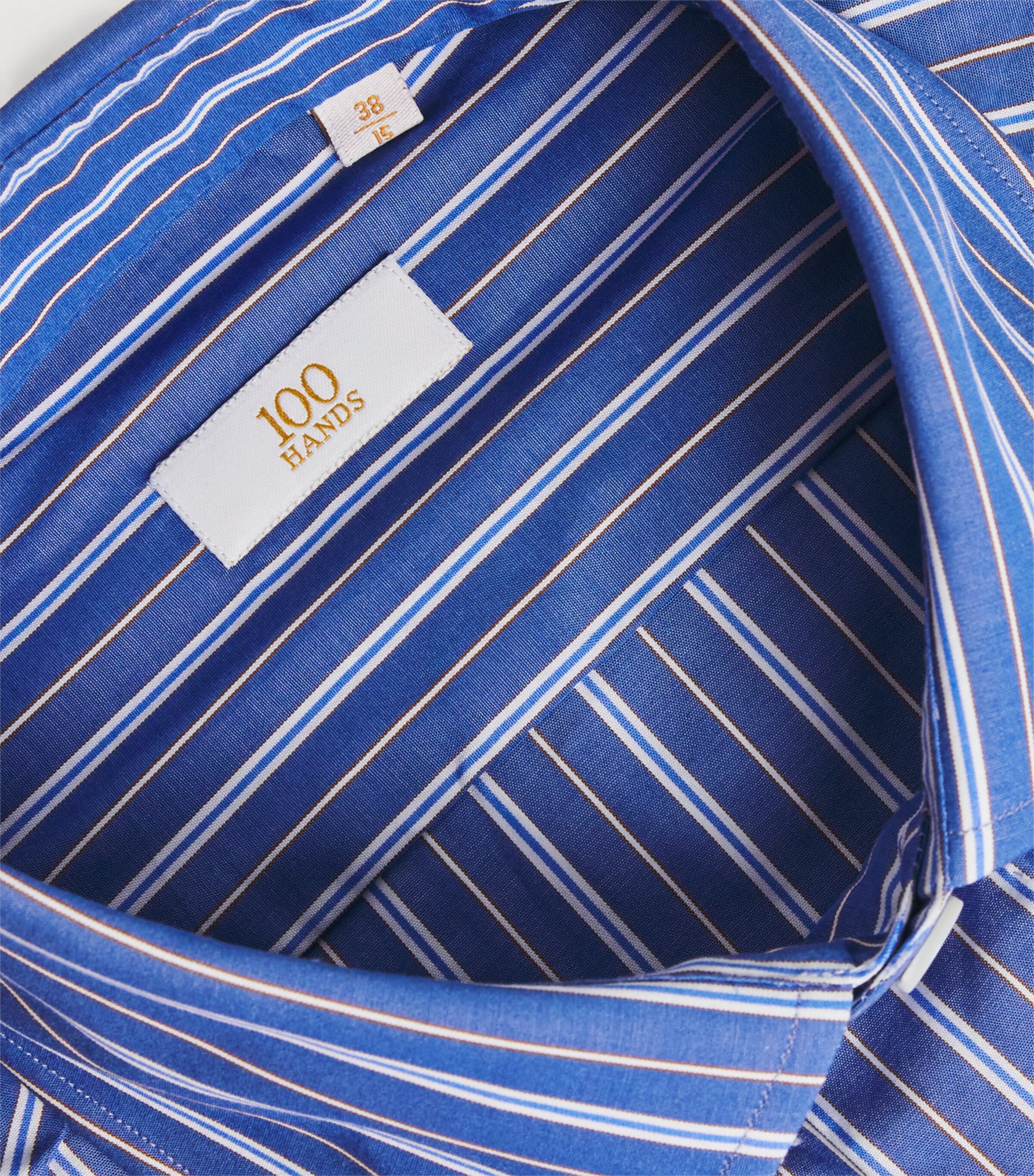 Cotton Stripe Vintage Shirt BLUE Image 5