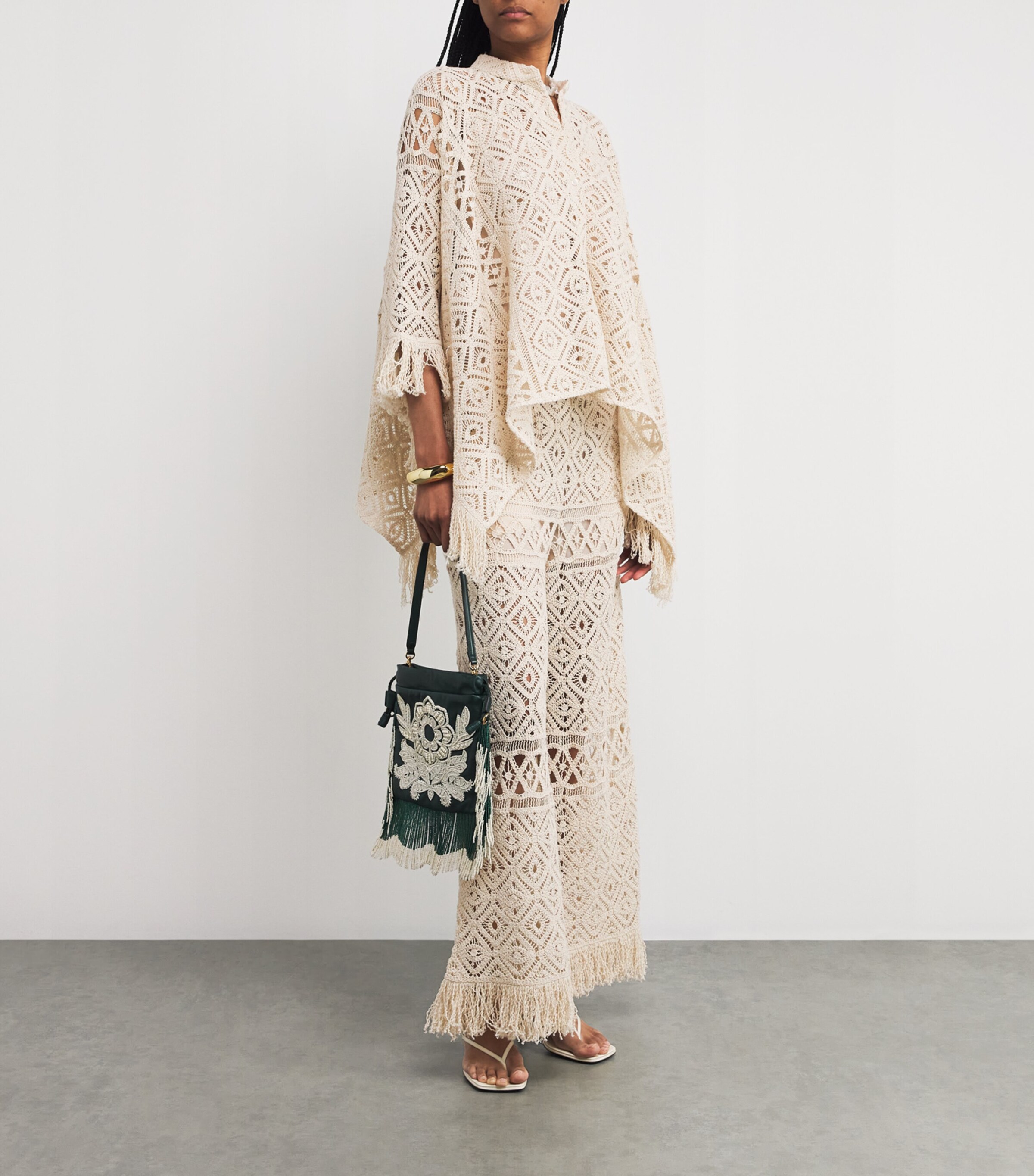 La Doublej Womens Crochet Lacey Shirt Plaza Macrame Image 2