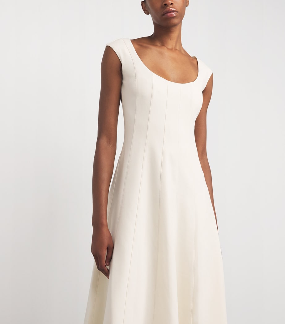 Darted Charlotte Midi Dress ECR ECRU Image 6