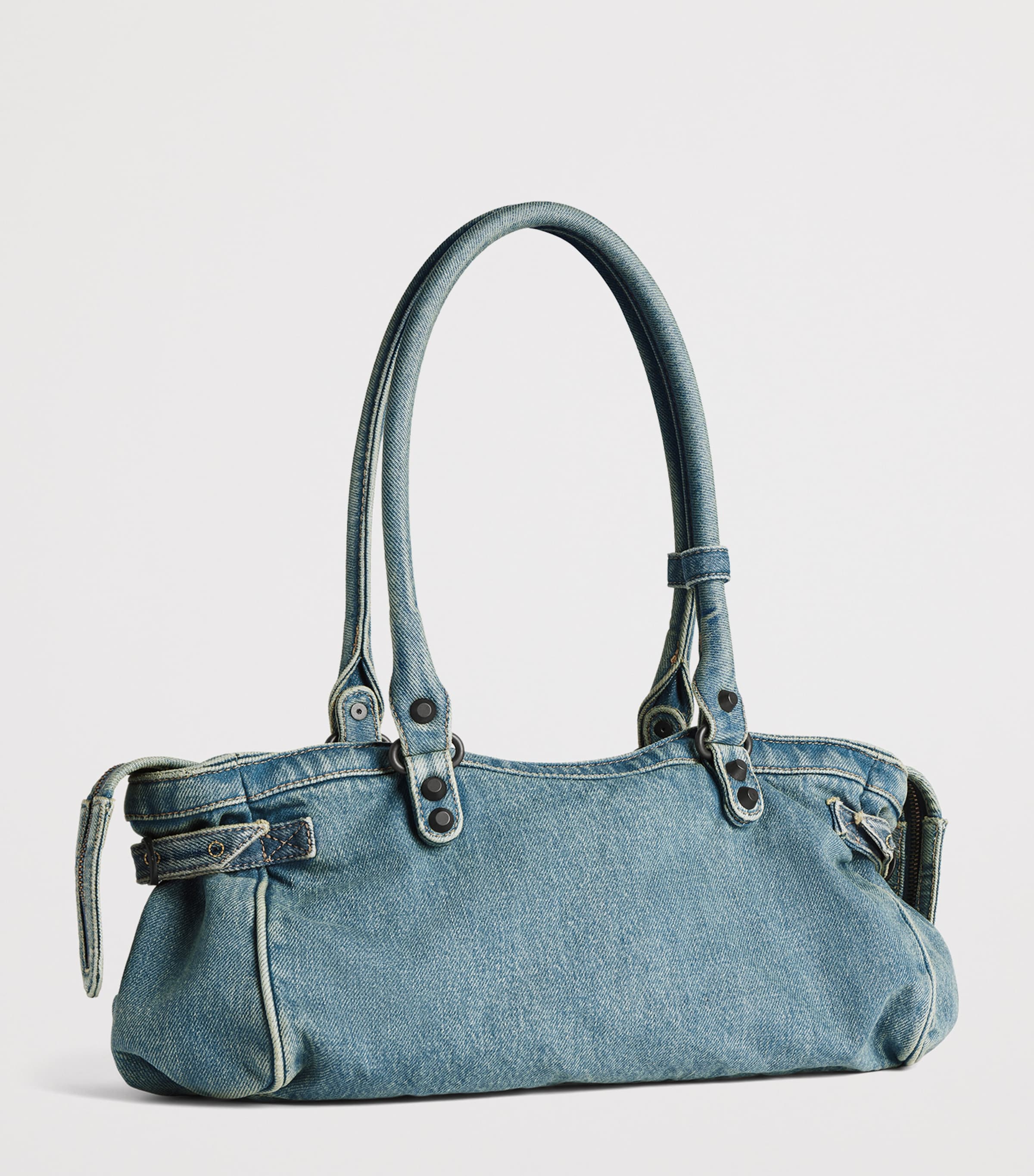 Balenciaga Denim Le City East-West Shoulder Bag Image 4