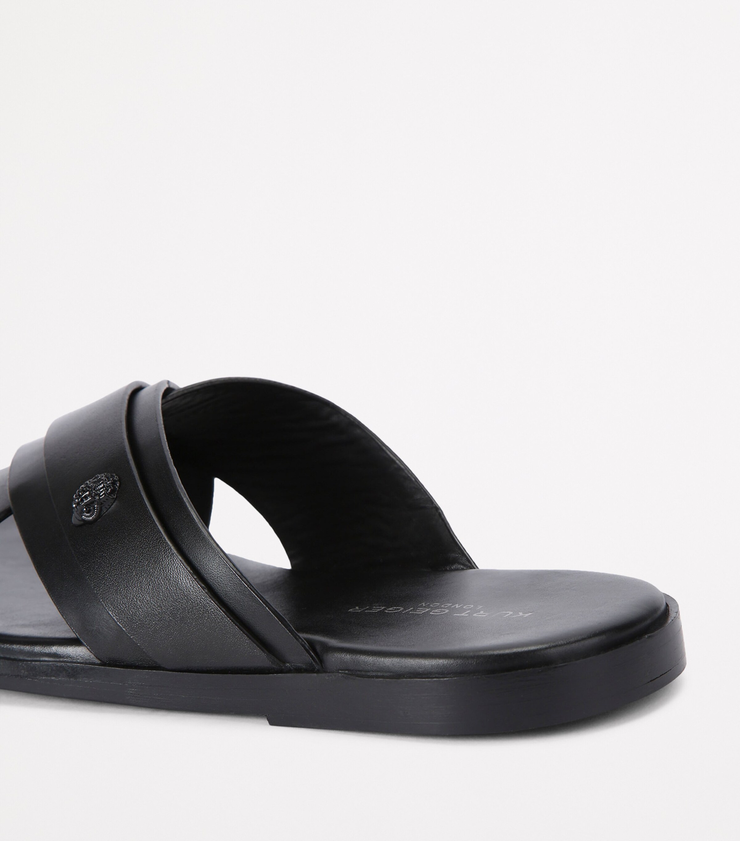 Leather Bond Slides BLACK Image 2