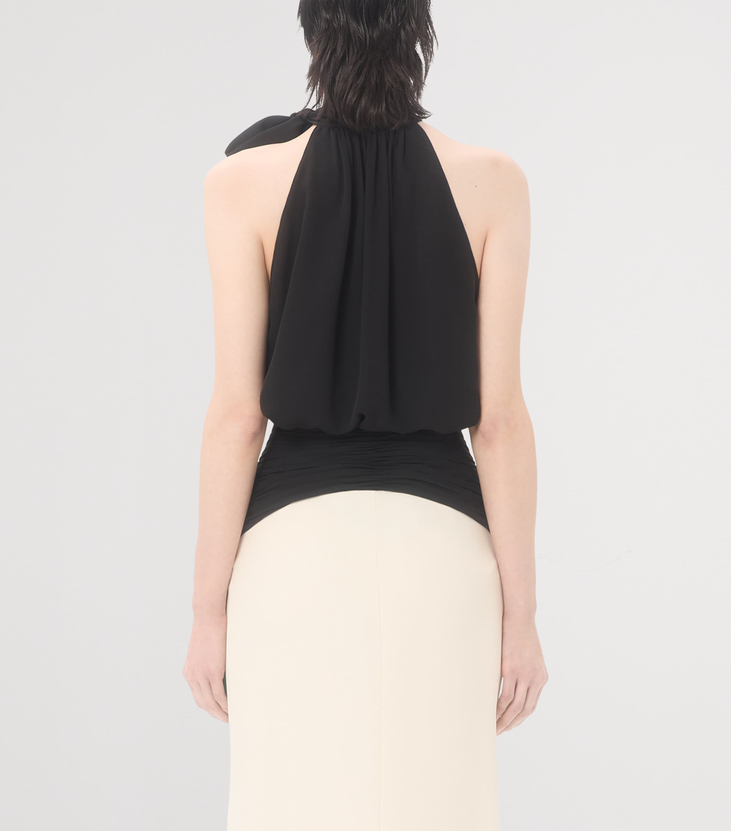 Valentino Womens Silk Tie-Neck Top Image 4