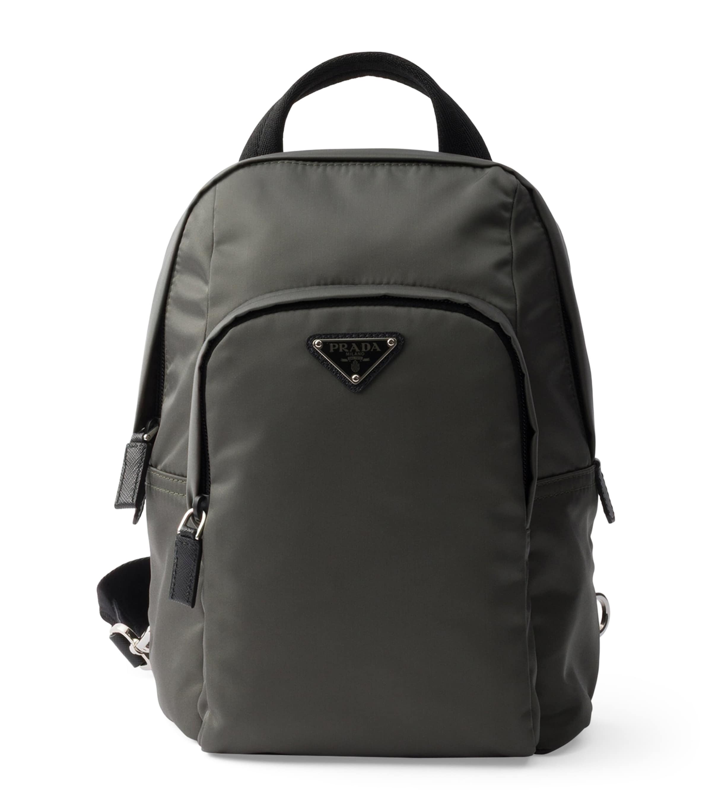 Re-Nylon and Saffiano Leather Backpack F0414 Image 1