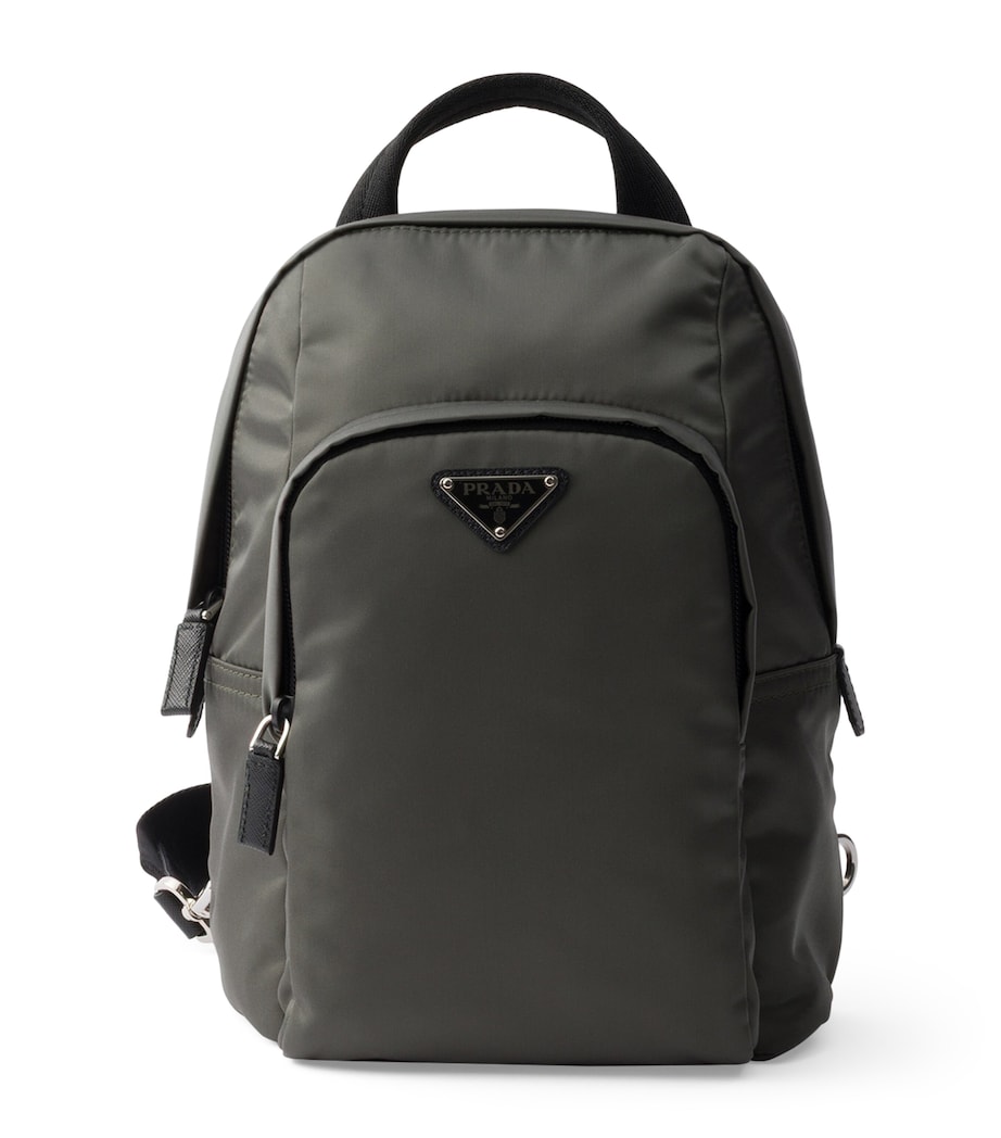 Re-Nylon and Saffiano Leather Backpack F0414 Image 1