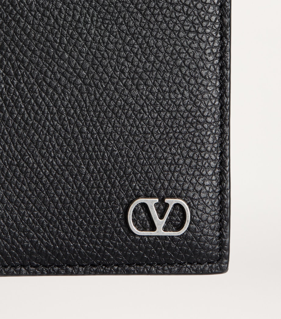 Leather VLogo Card Holder 0NO Image 5