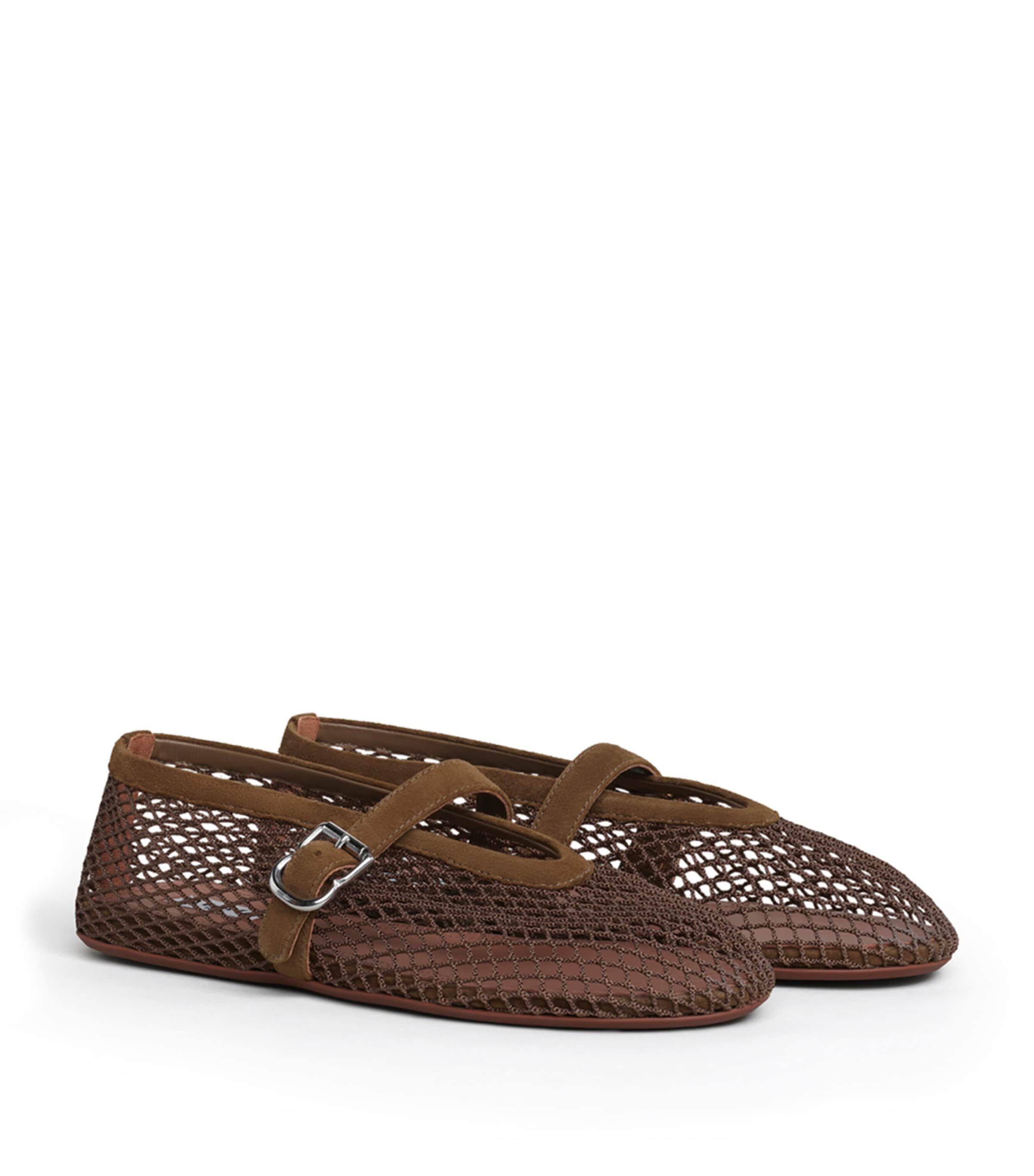 Alaïa Mesh Ballet Flats Vert Kaki Image 3