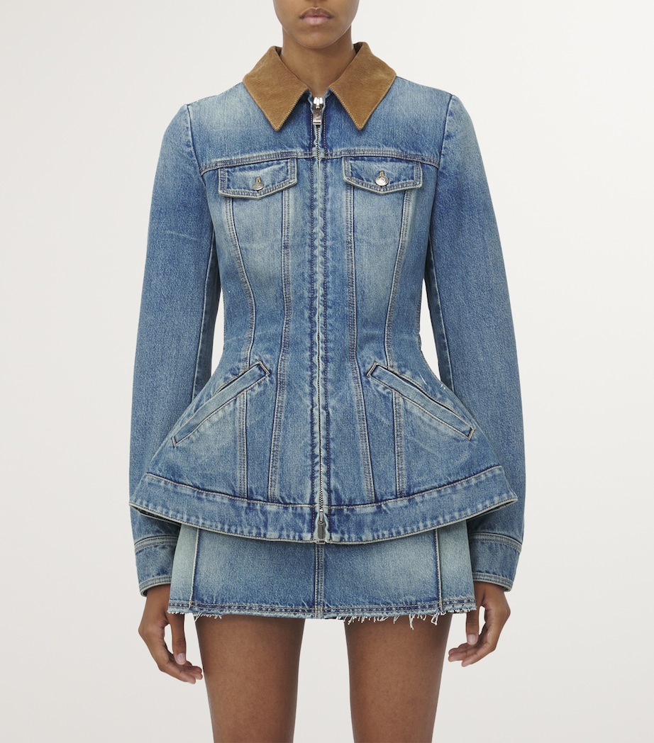 Peplum Denim Jacket 4315 Image 5