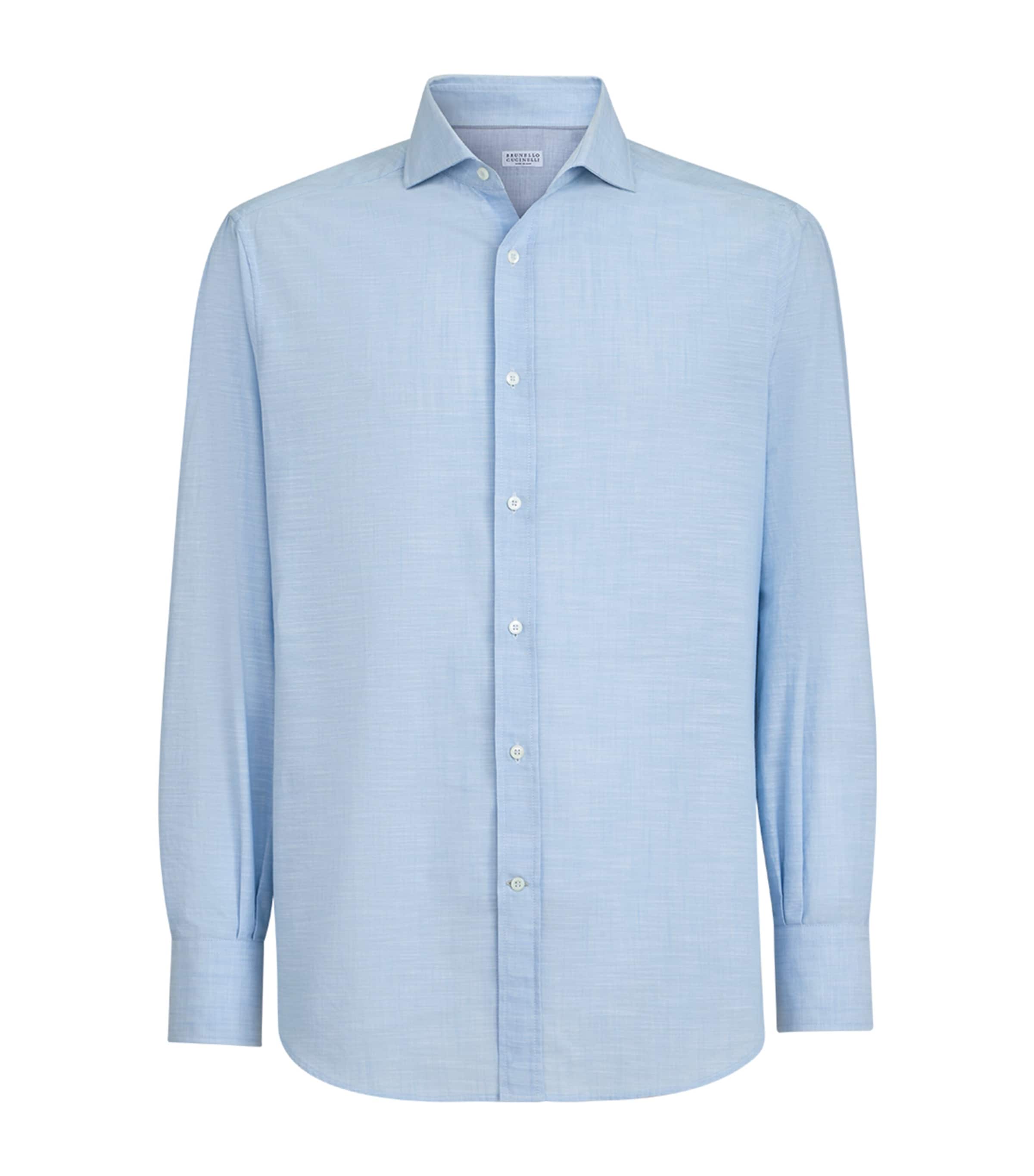 Brunello Cucinelli Mens Cotton Oxford Shirt Image 1