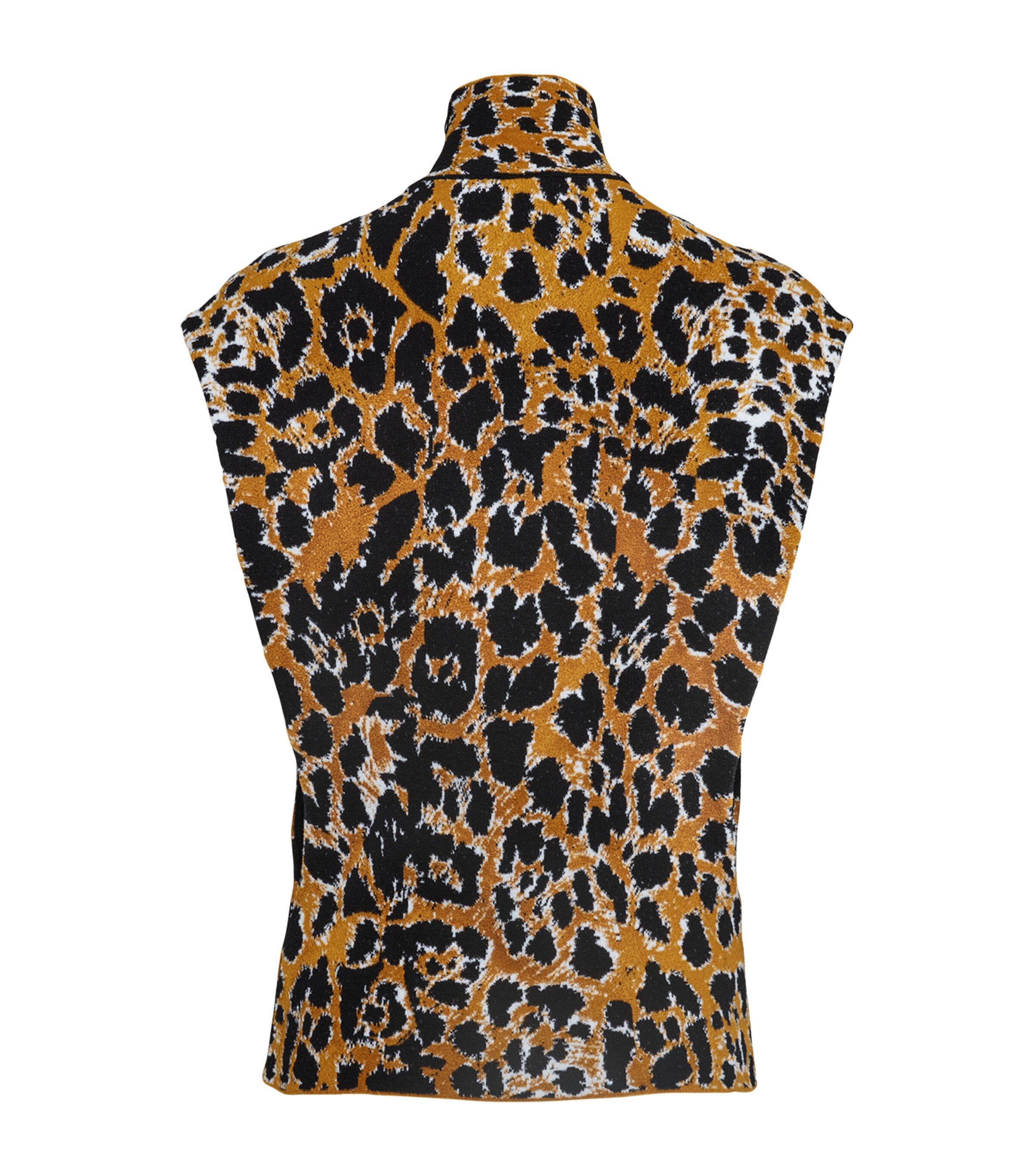 Alaïa Womens Leopard Print Sleeveless Top Noir/multicolor Image 5