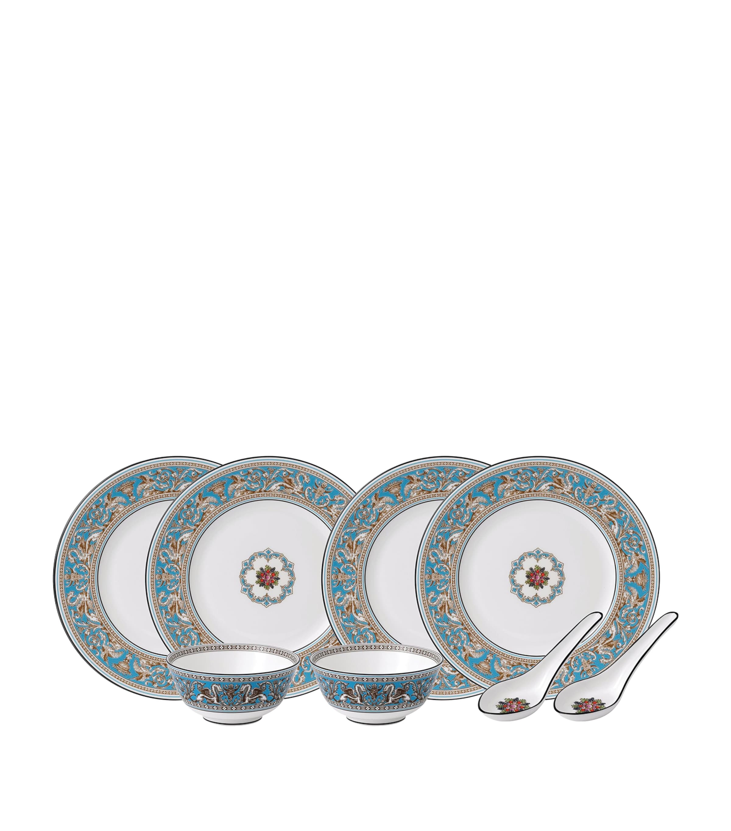 Wedgwood Florentine Turquoise 8-piece Dinner Set In Blue