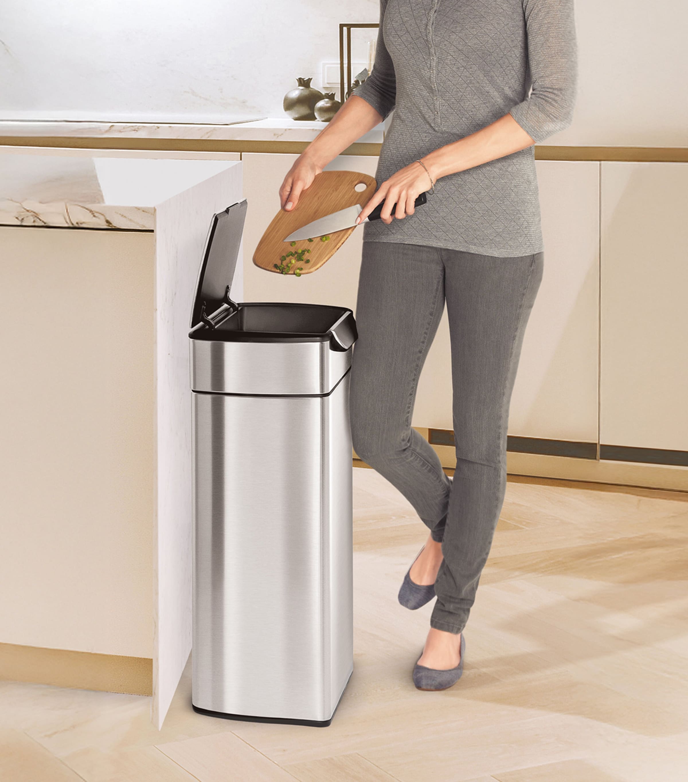 Touch Bar Bin (30L) BRUSHED Image 3