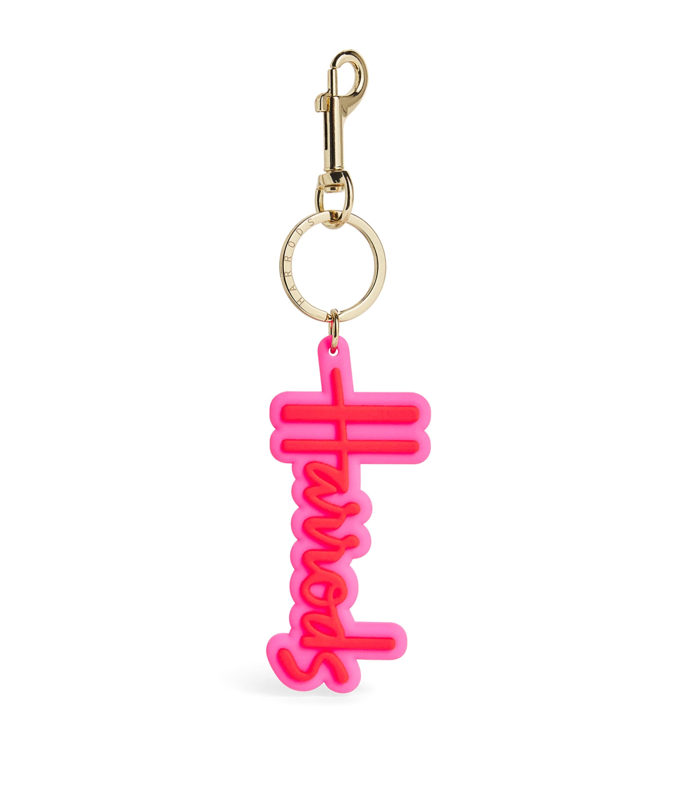 Harrods Logo Keyring In Pink