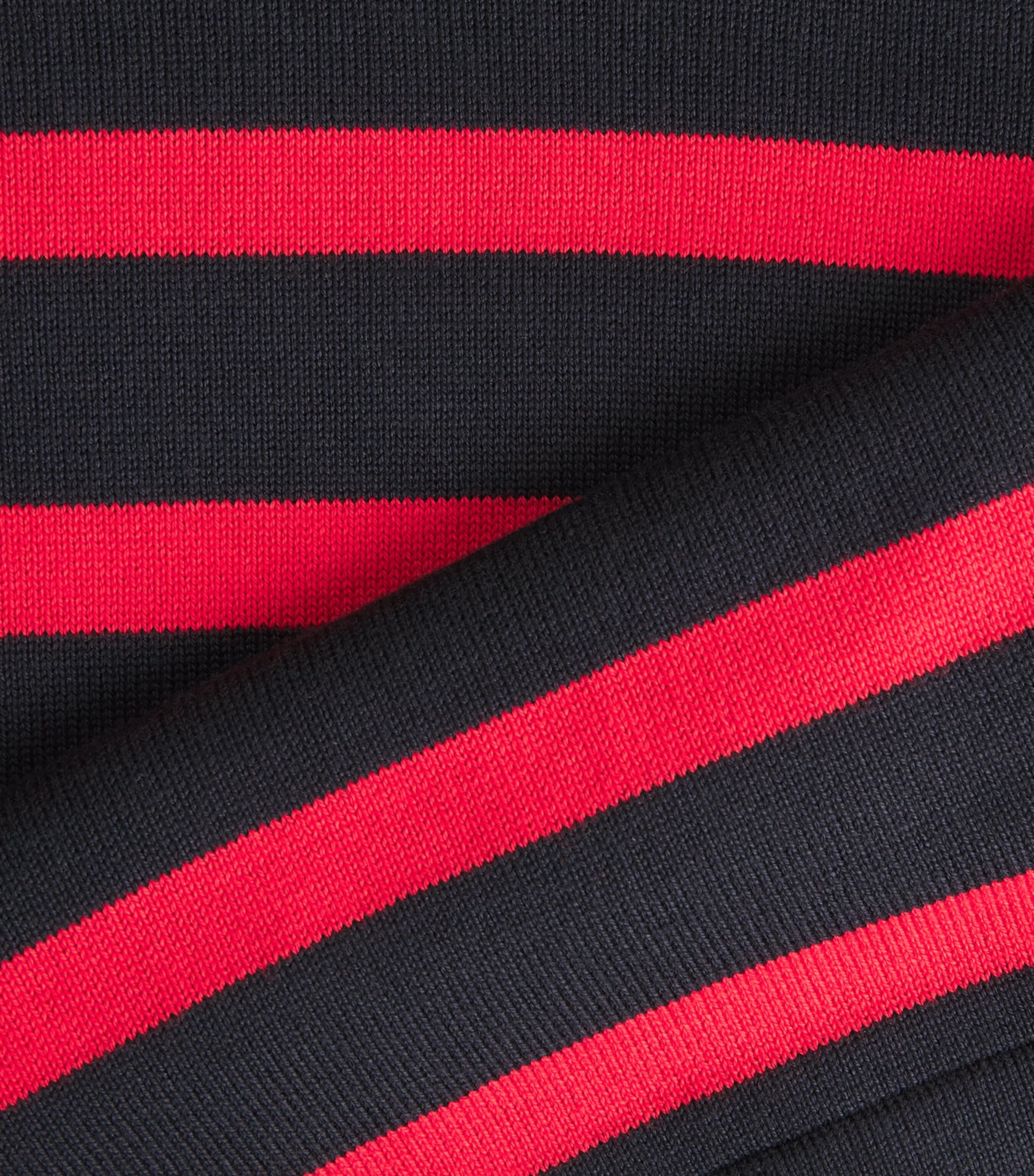 Cotton-Modal Stripe Sweater NAVY/POPPY RED Image 5