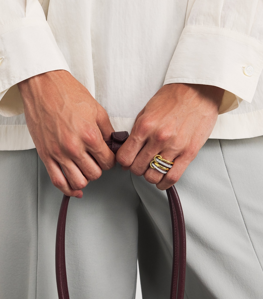 Mixed Gold and Diamond Halley Ring (Size 6.5) MIXED GOLD Image 2