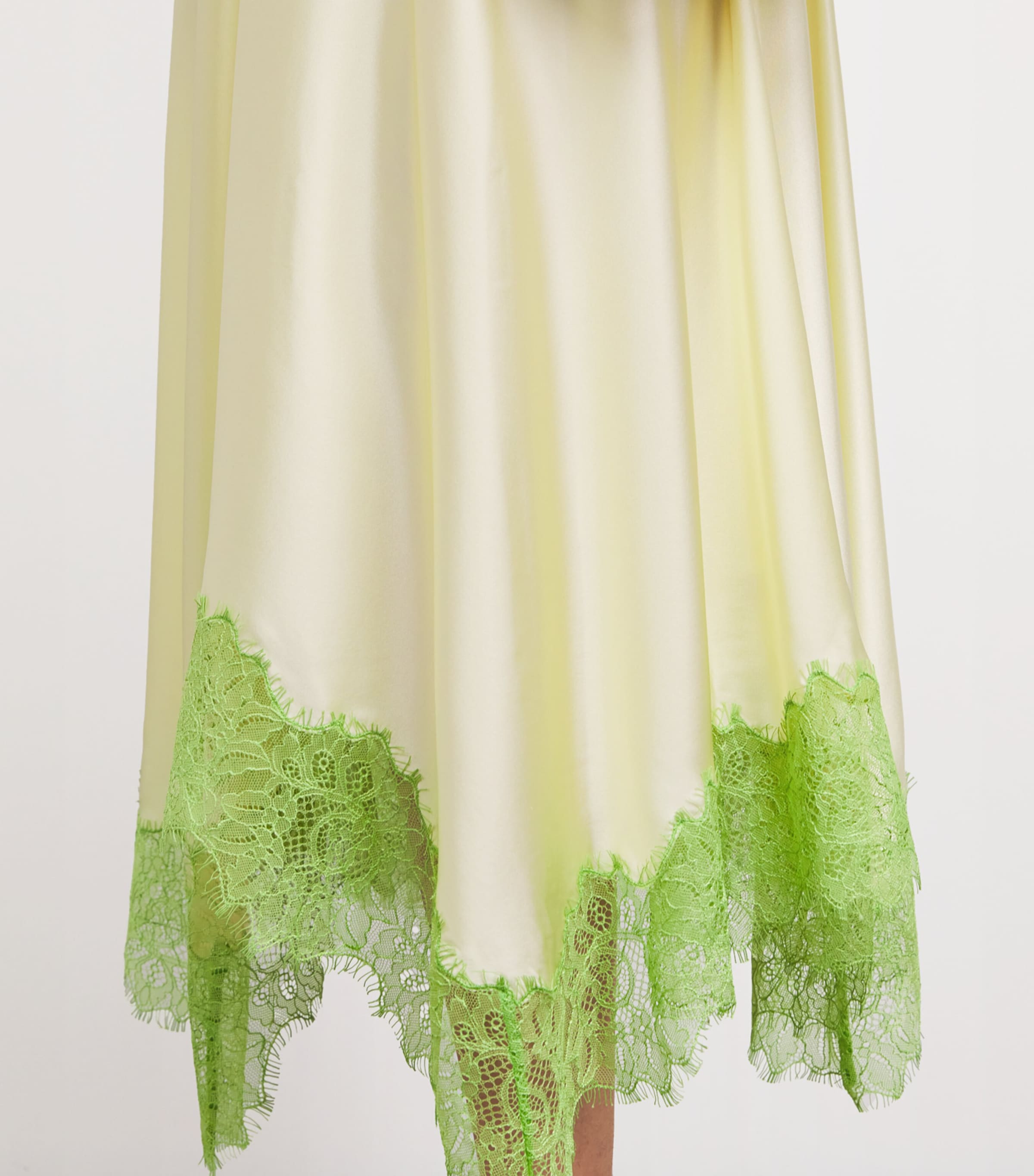 STAUD Womens Silk-Blend Elira Midi Dress Klsp Key Lime/sprout Image 3