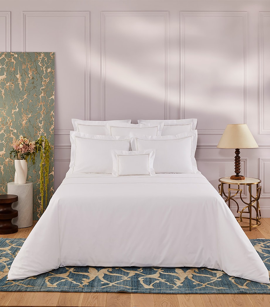Yves Delorme Organic Cotton Duo Pierre Double Duvet Cover (200cm x 200cm) Pierre Image 1