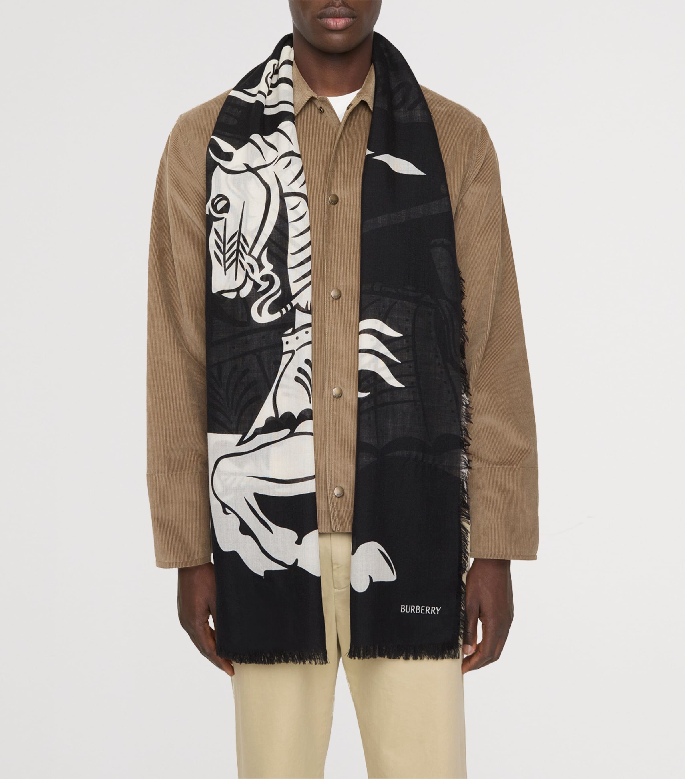 Wool Wide EKD Scarf BLACK/CALICO Image 5