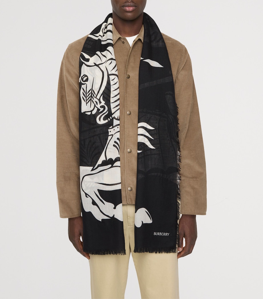 Wool Wide EKD Scarf BLACK/CALICO Image 5