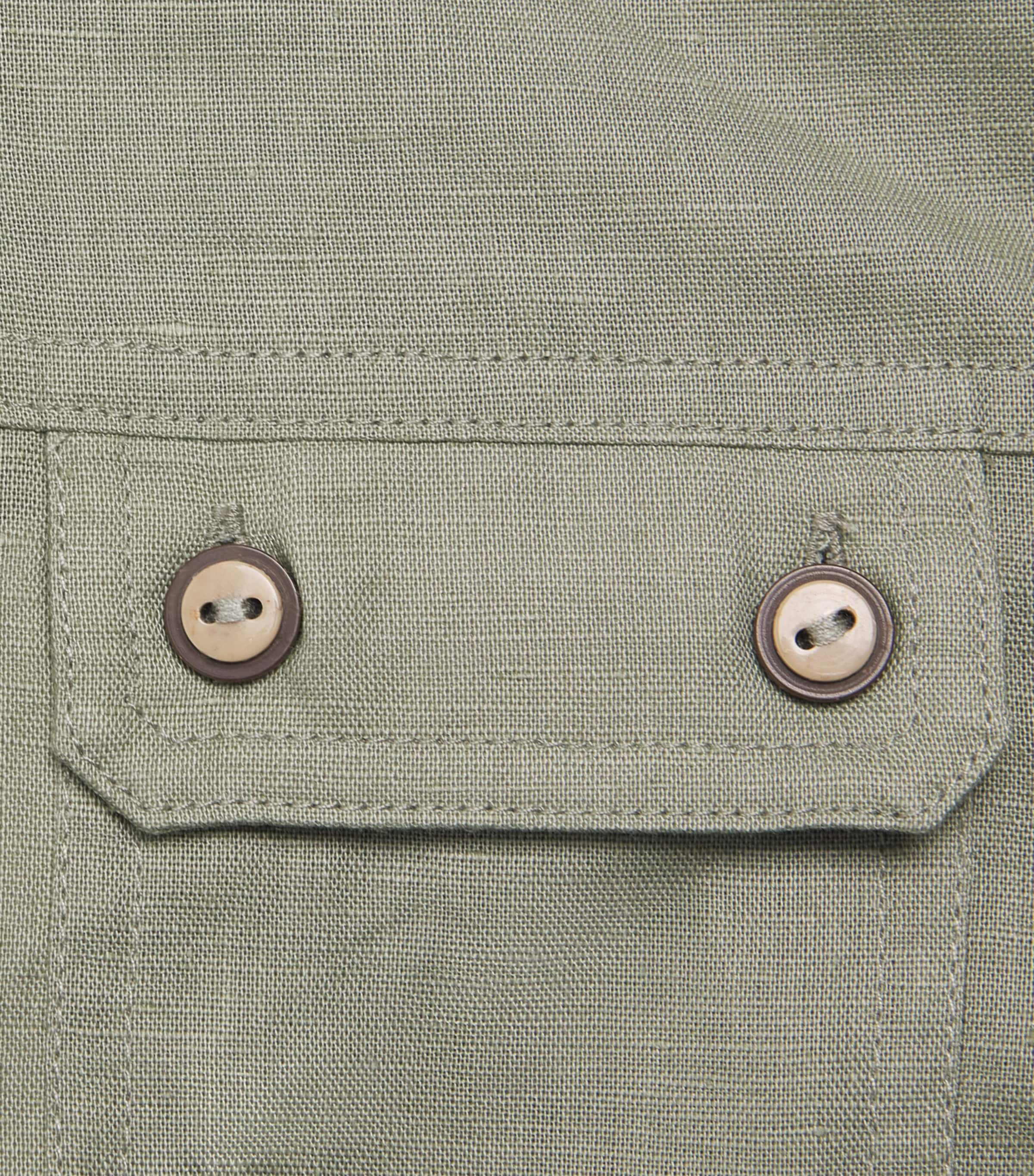 Zimmermann Kids Linen-Cotton Indra Shirt (2-12 Years) Khaki Image 3