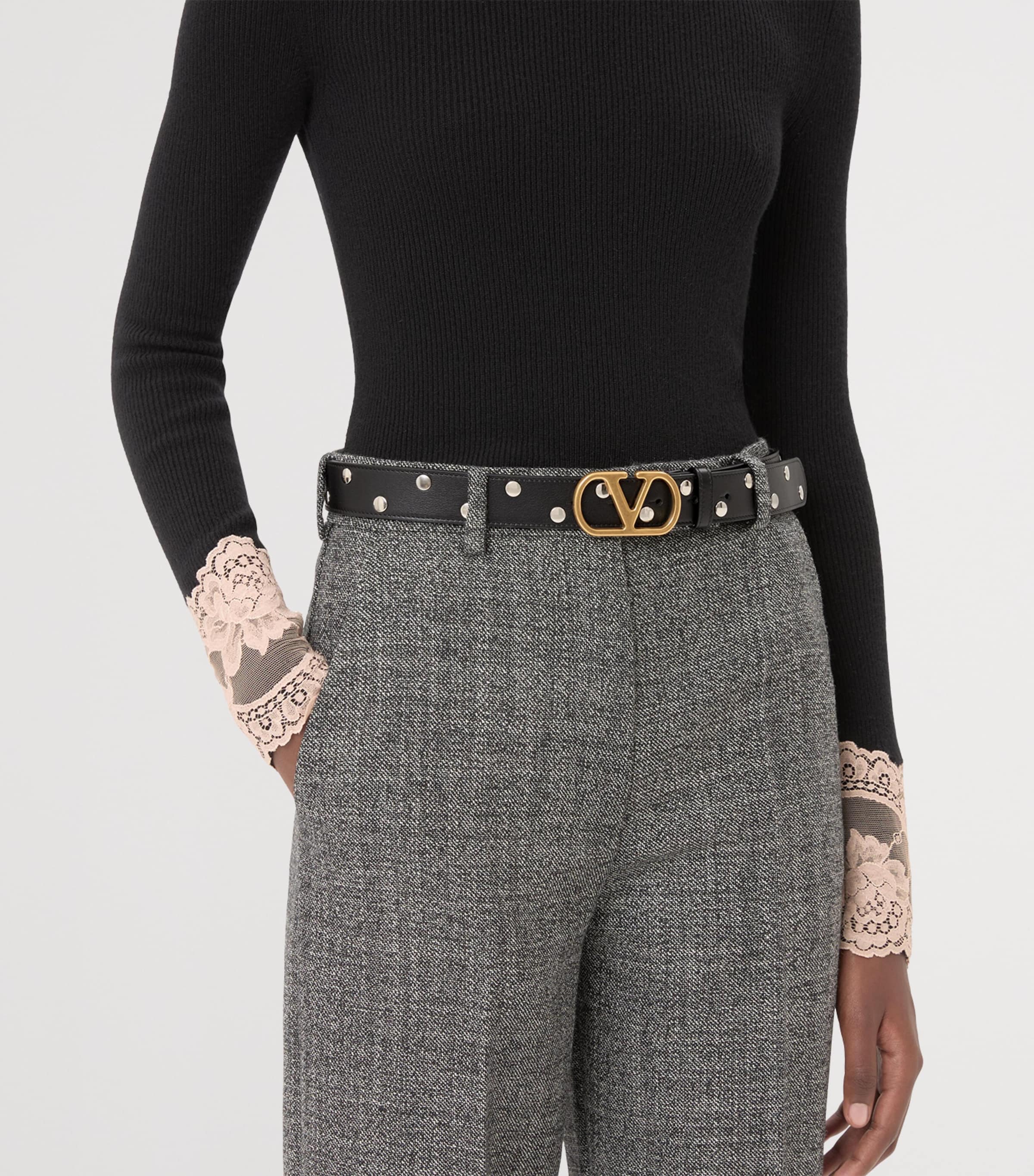 Valentino Garavani Leather VLogo Signature Belt Image 3