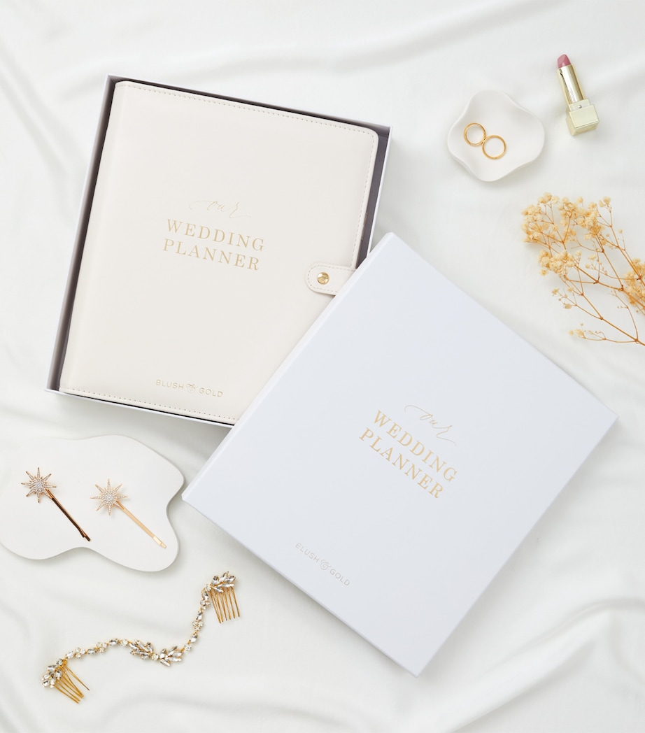 Blush and Gold Our Wedding Planner Binder White, Gold Image 3