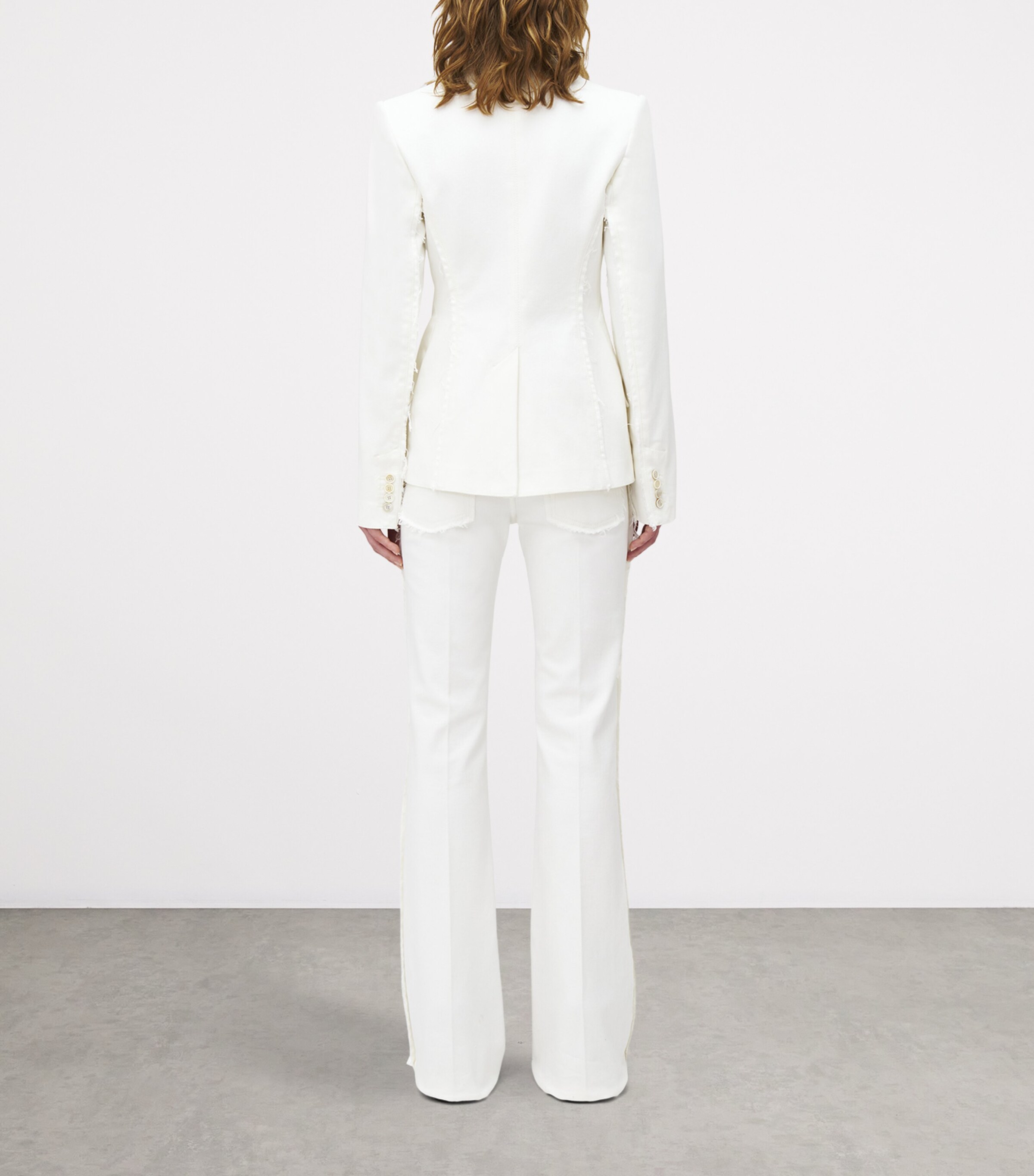 Denim Flared Tailored Trousers 9000 Image 4