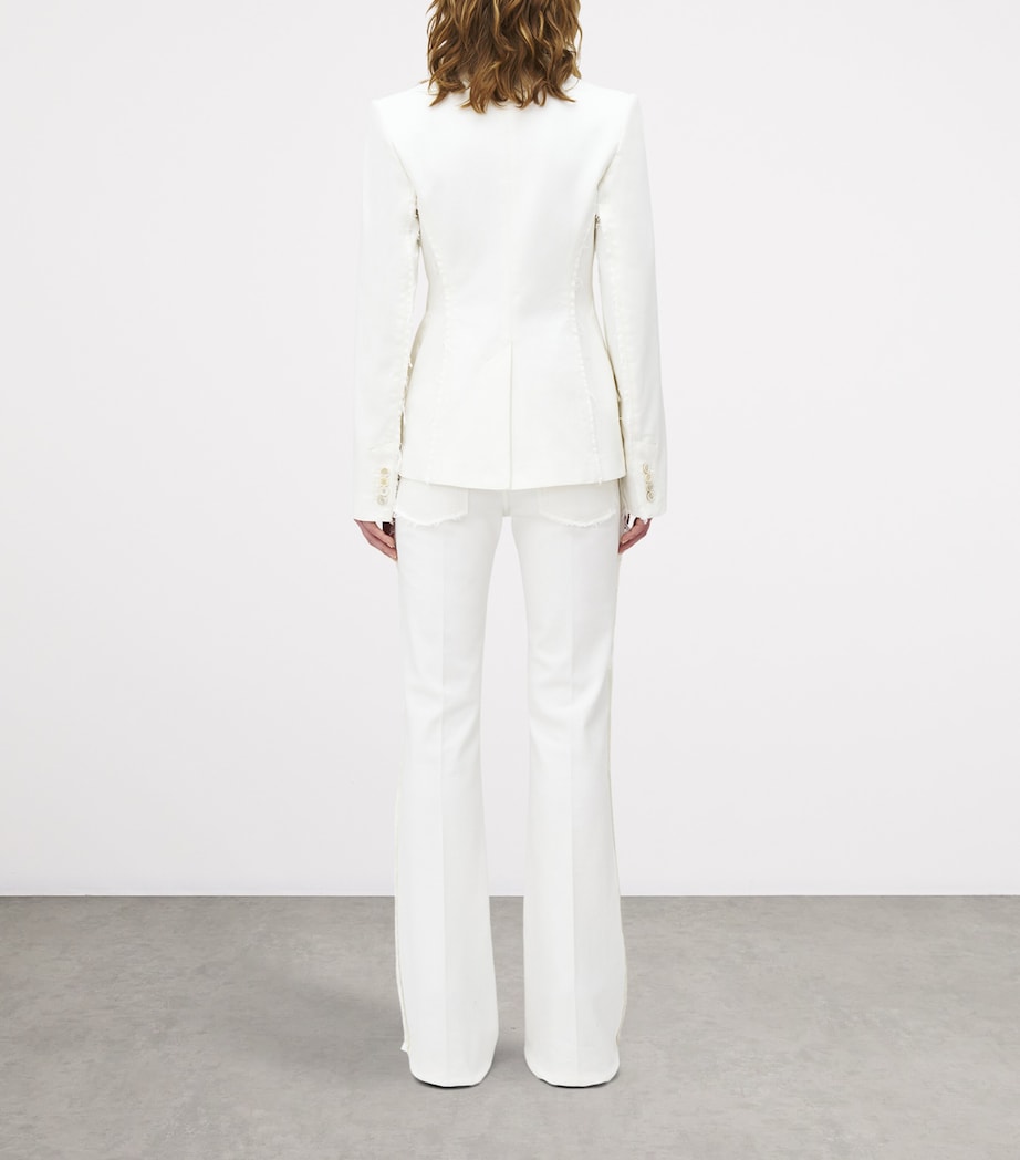 Denim Flared Tailored Trousers 9000 Image 4