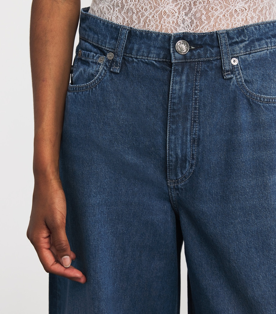 Rhinestone-Cuffs Sofie High-Rise Wide-Leg Jeans DWNJL Image 6