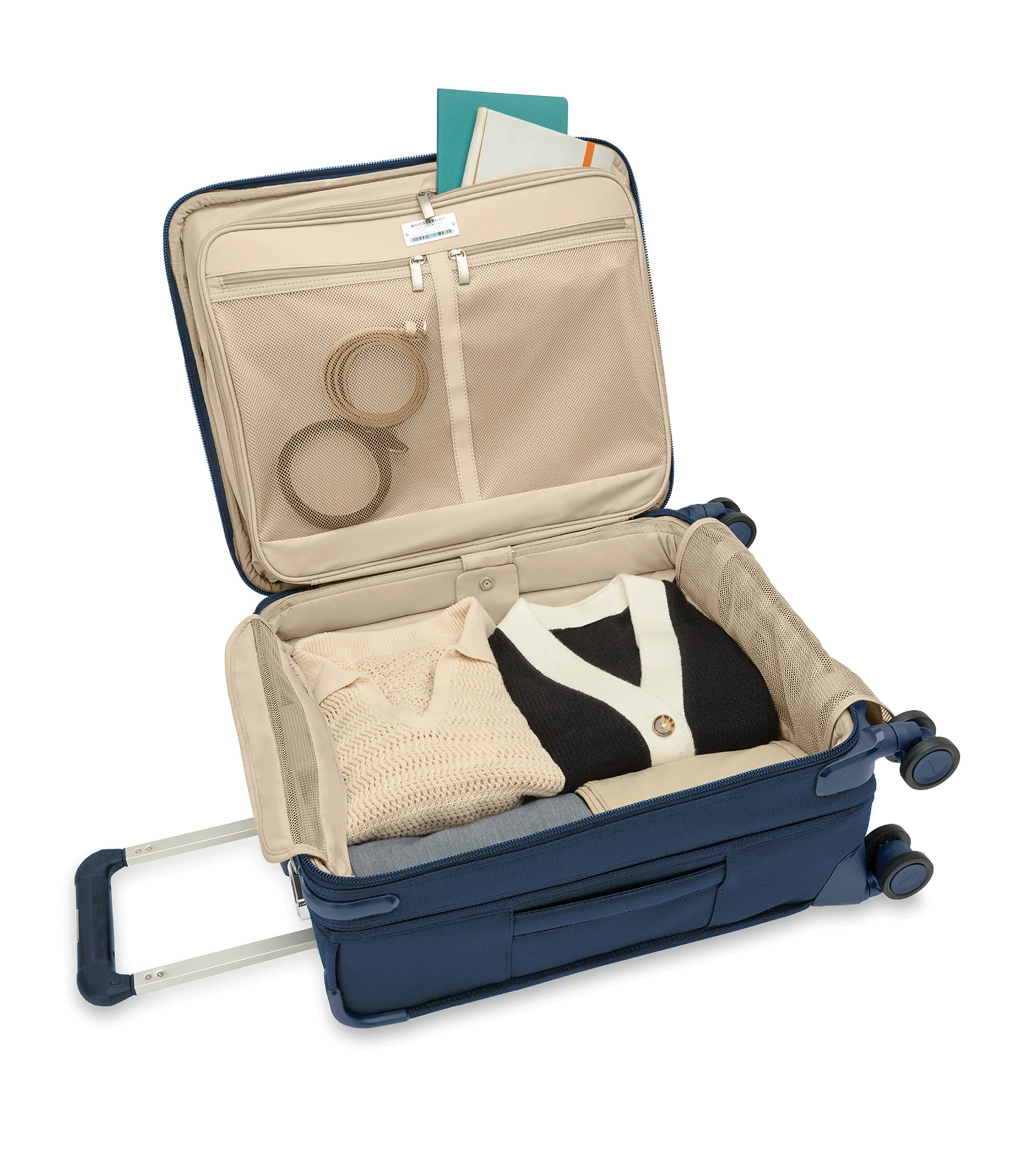 Briggs & Riley Baseline Global Carry-On Expandable Spinner Suitcase (53cm) Navy Image 3