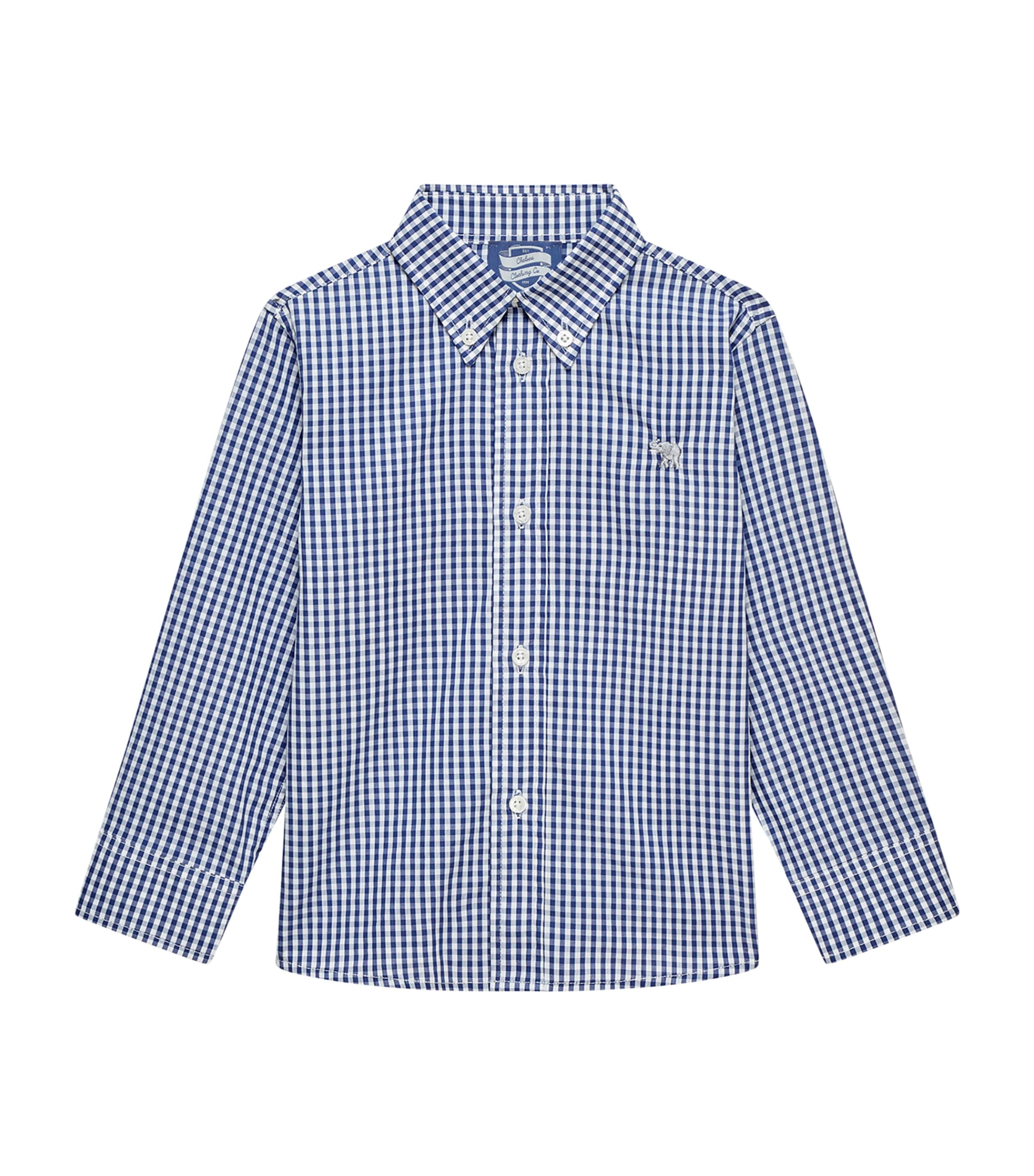 Check Thomas Shirt (2-5 Years) NAVY GINGHAM Image 1