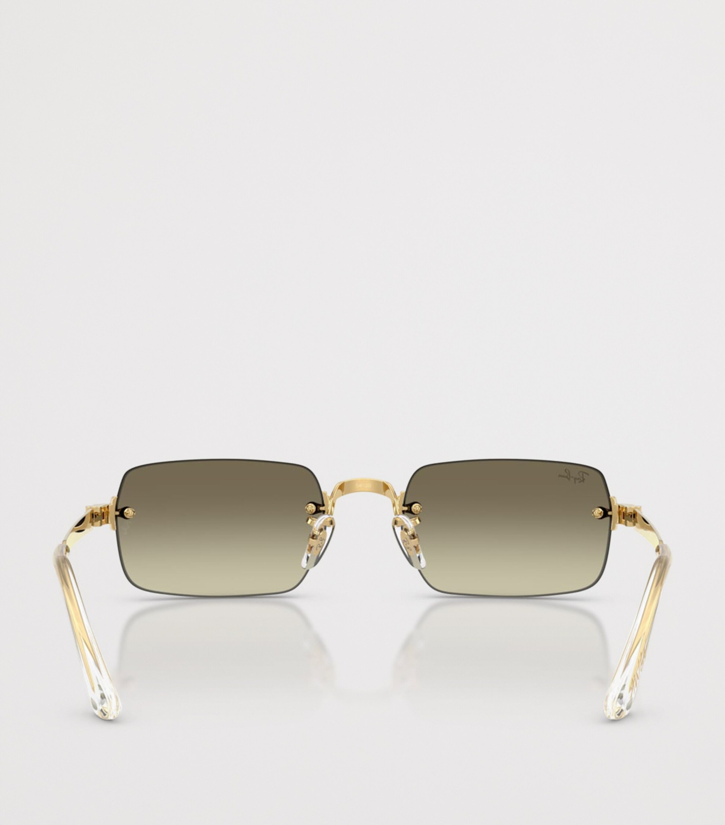 Ray-Ban By A$AP Rocky Rectangle Sunglasses Gold Image 4