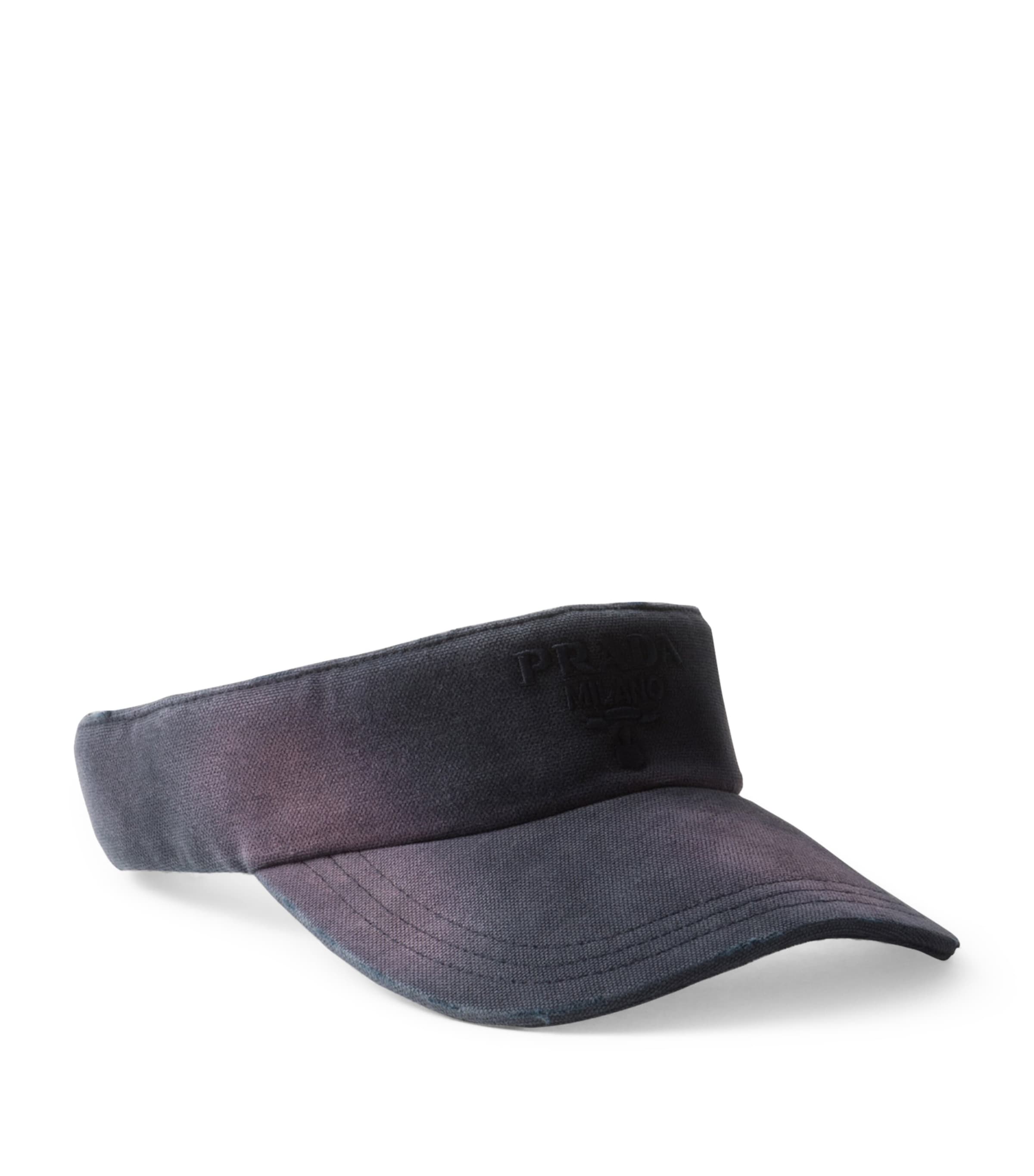 Prada Canvas Visor In Brown