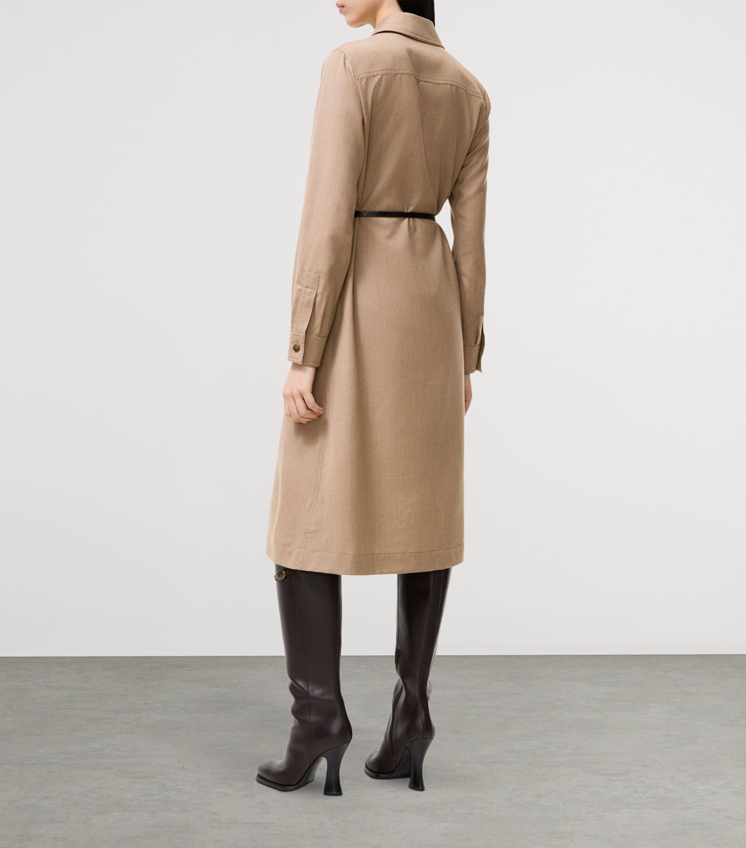 Burberry Wool Shirt Dress , Size: 06