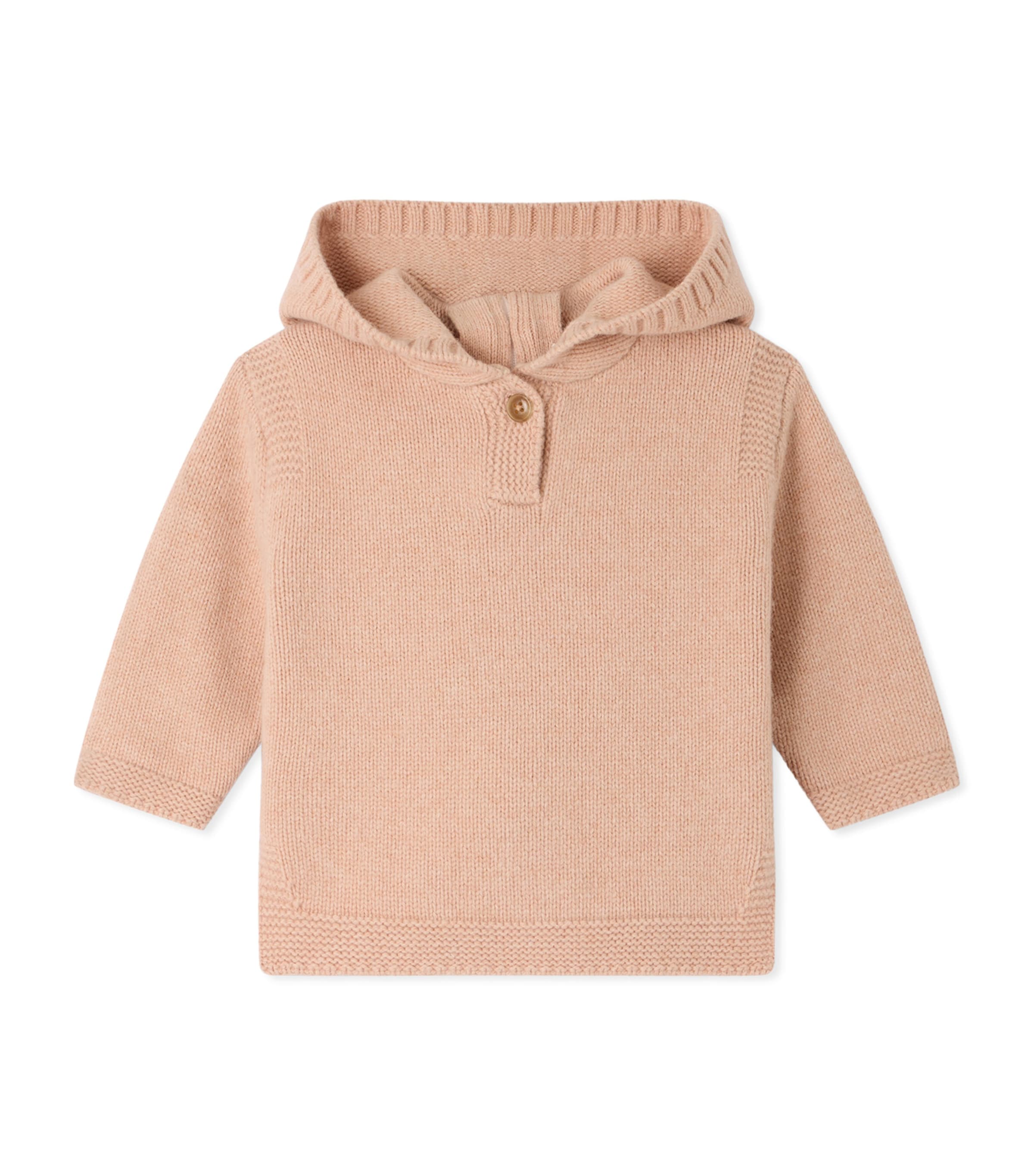 Bonpoint Wool Hoodie (3-18 Months) Camel Image 1