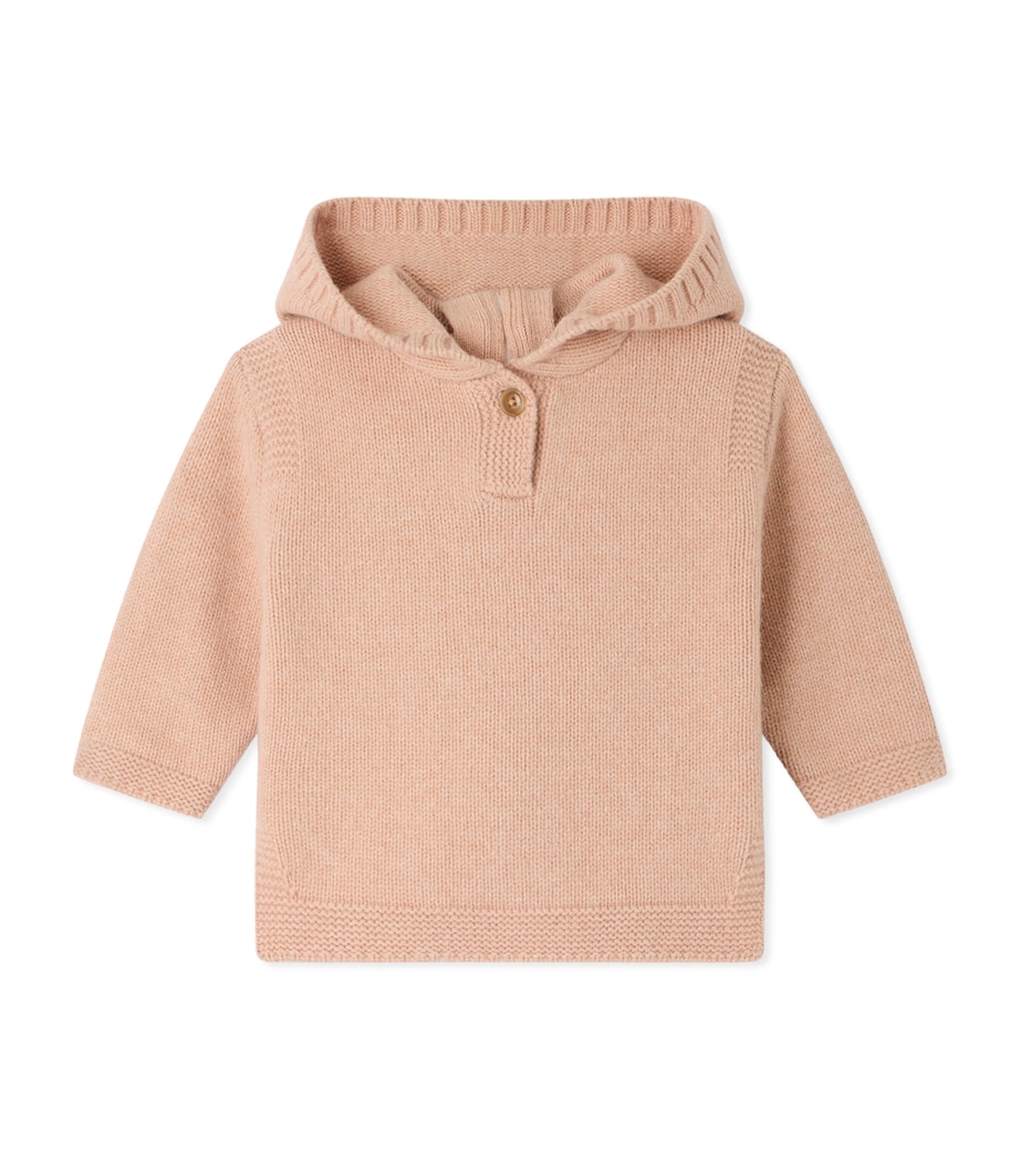 Bonpoint Wool Hoodie (3-18 Months) Camel Image 1