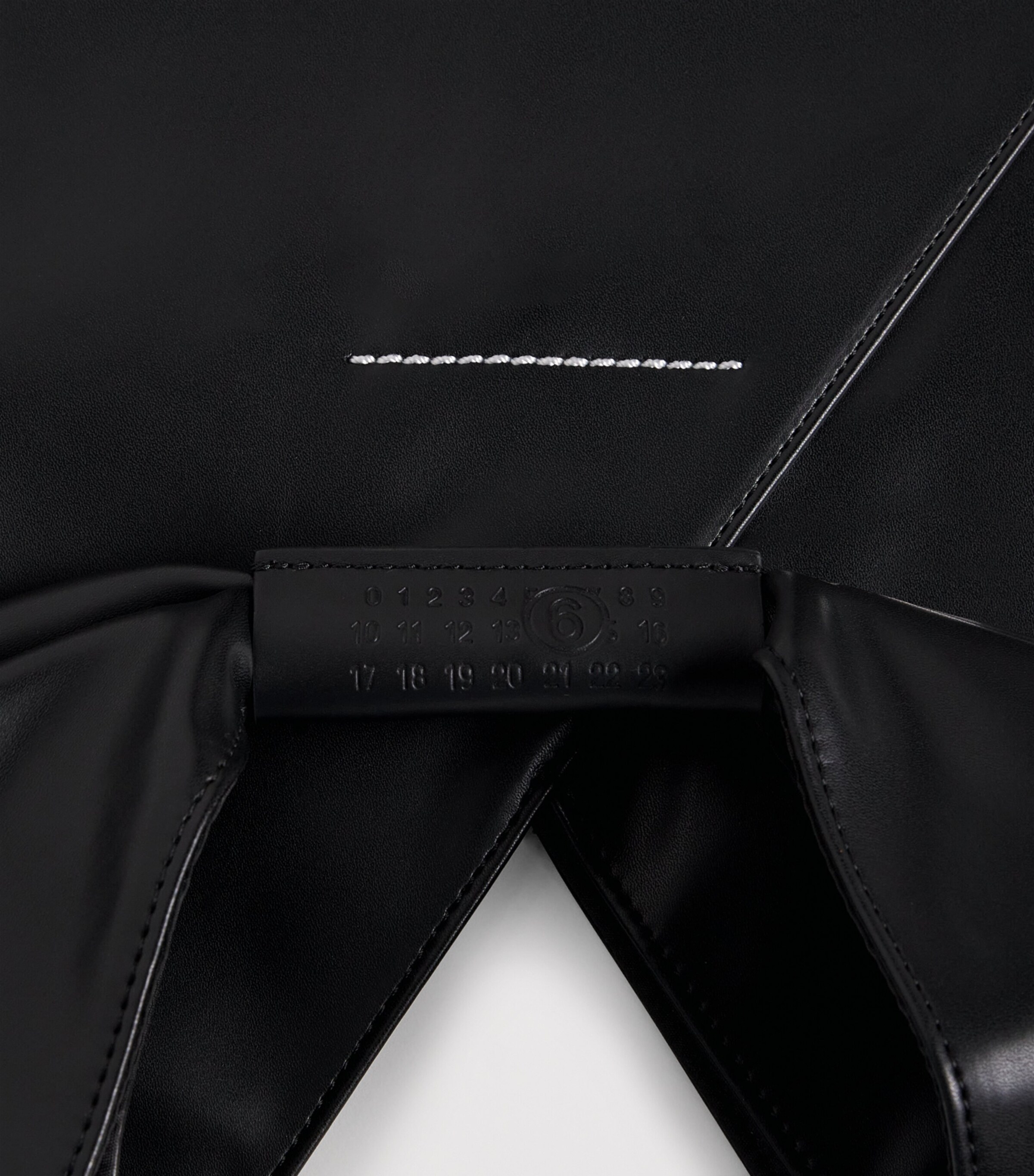 MM6 Maison Margiela Medium Archive Tape Tote Bag Black Image 6