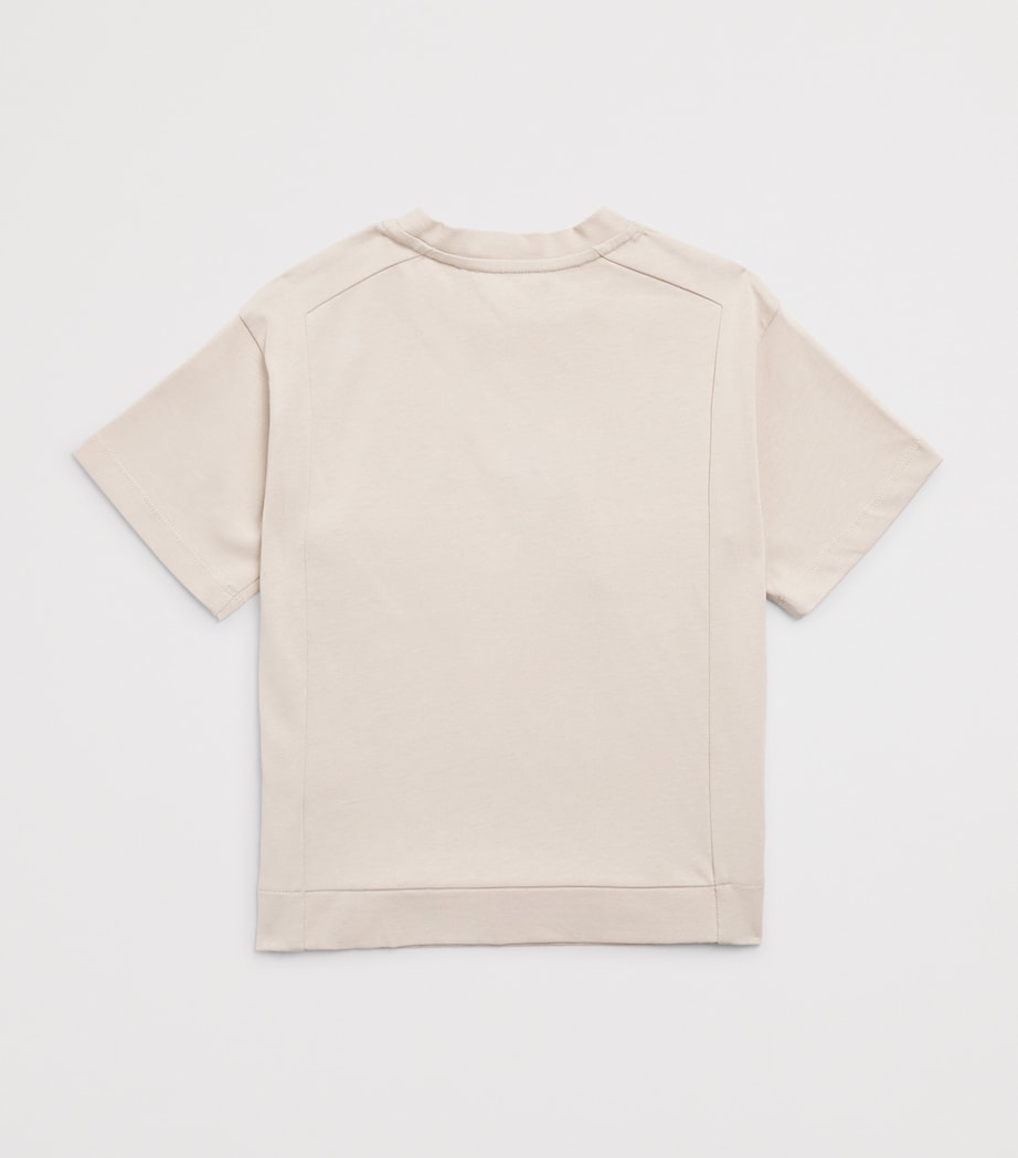 Cotton Embroidered Logo T-Shirt (4-16 Years) U8140 NAC CLOUDS Image 2