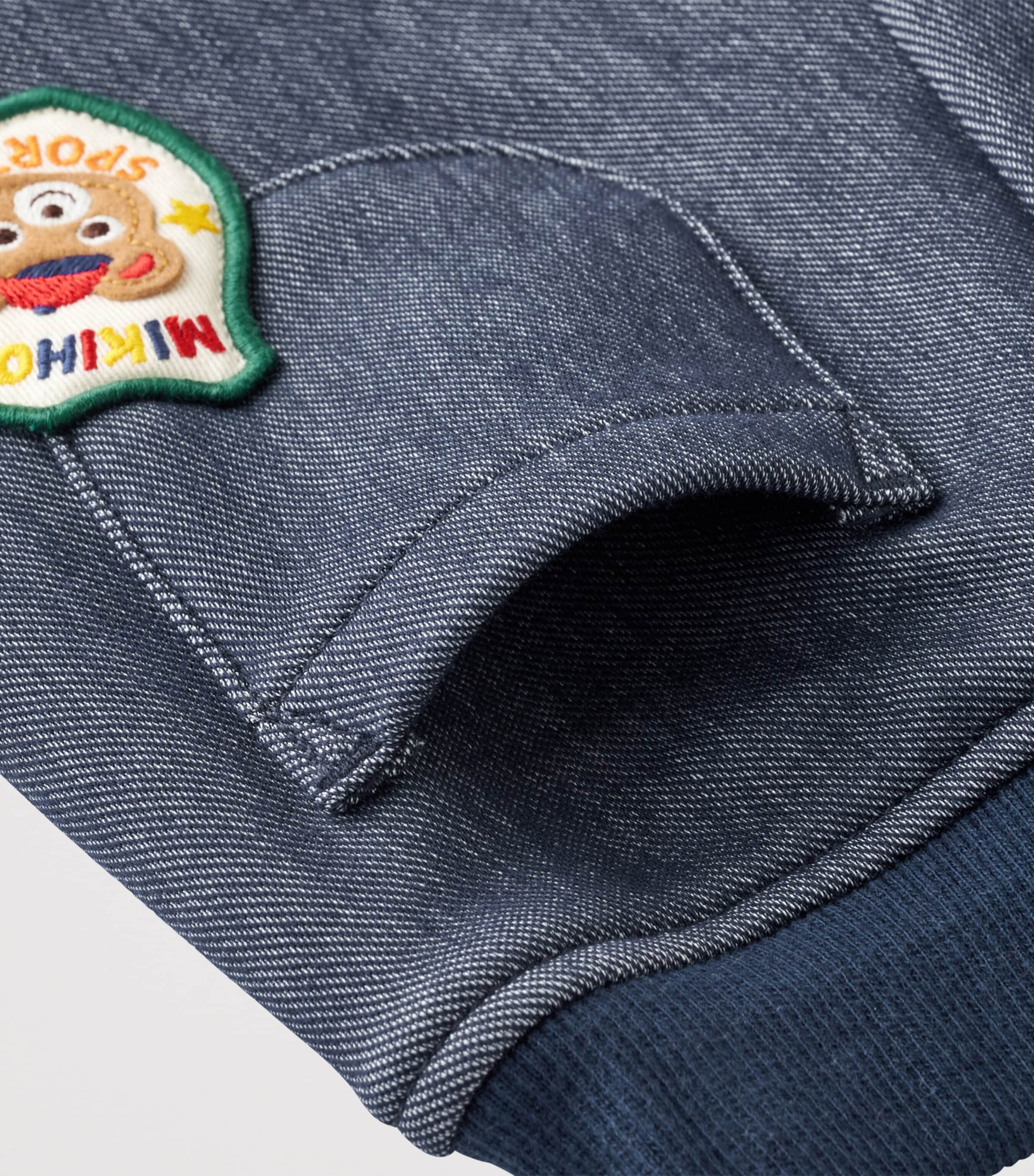 Miki House Denim-Effect Applique Sweatpants (1-5 Years) Image 4