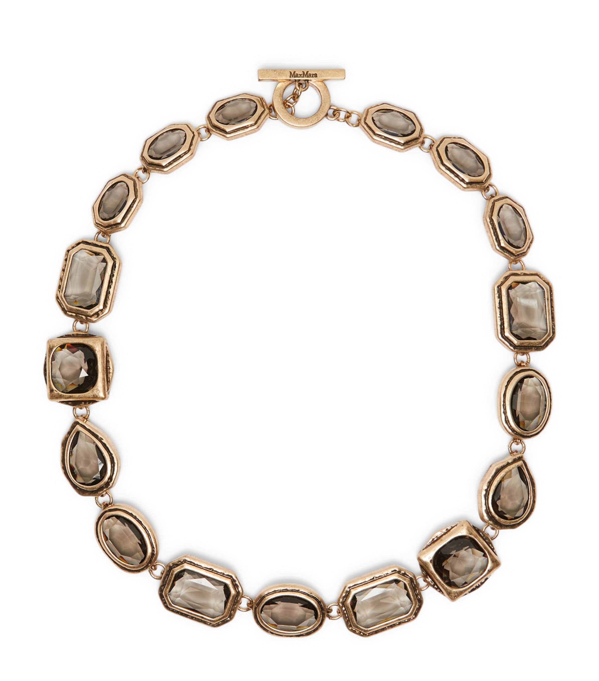 Max Mara Embellished Choker Necklace Light Grey Image 1