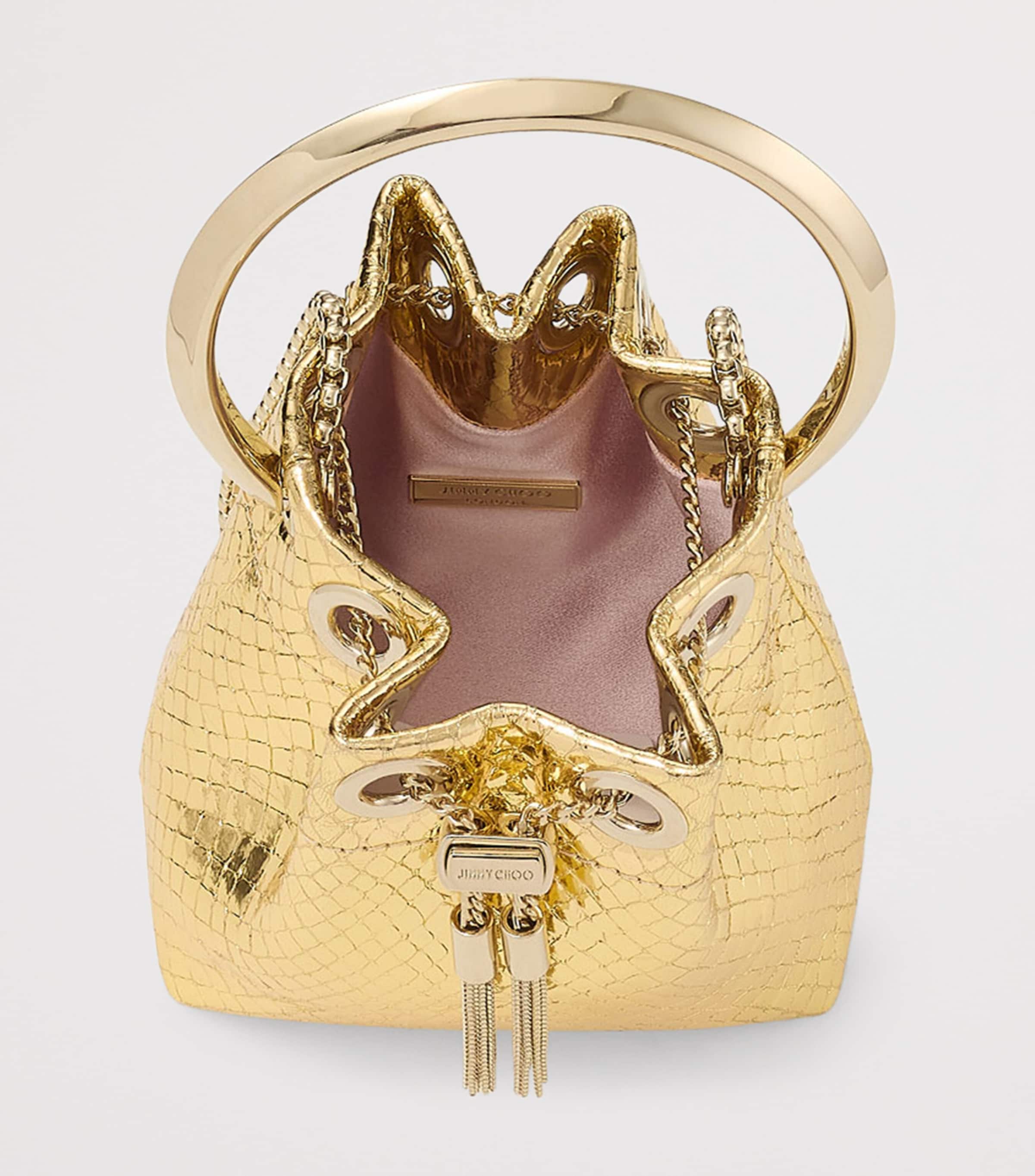 Micro Bon Bon Leather Top-Handle Bag GOLD/LIGHT GOLD Image 5