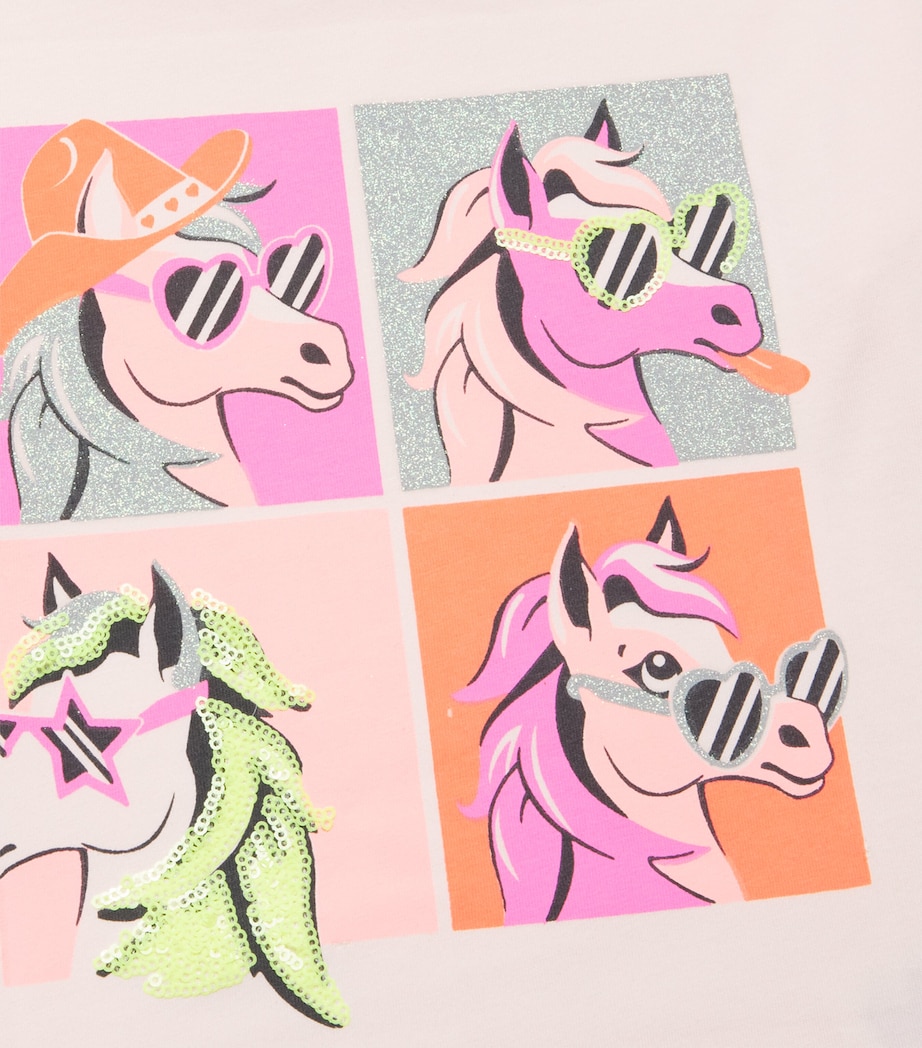 Cotton Pony Graphic T-Shirt (2-6 Years) PINK COURAGE Image 3